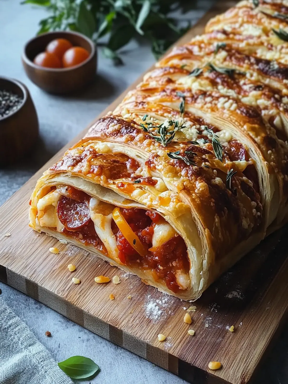 Pizza-Strudel: Schnell und köstlich für jeden Snack-Liebhaber 4 Pizza-Strudel