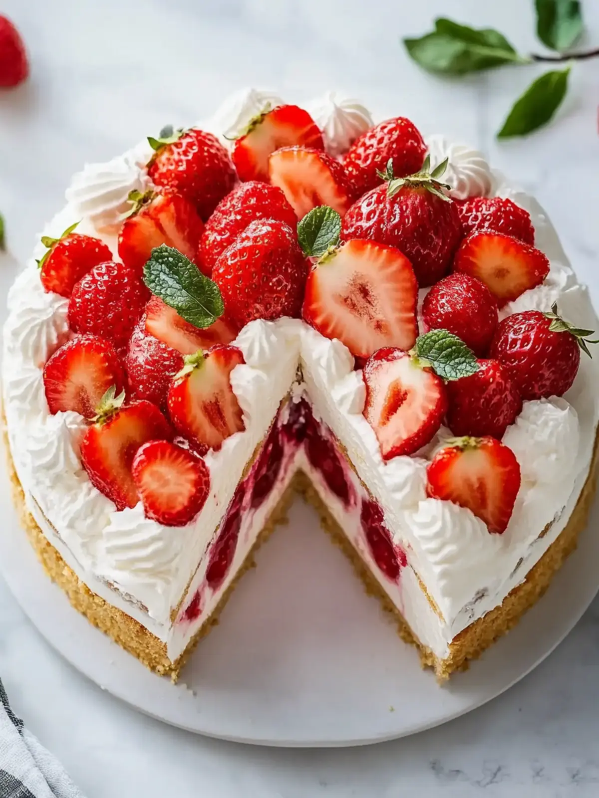 Luftige Erdbeercremetorte: Der perfekte Genuss für Feiern 4 Erdbeercremetorte