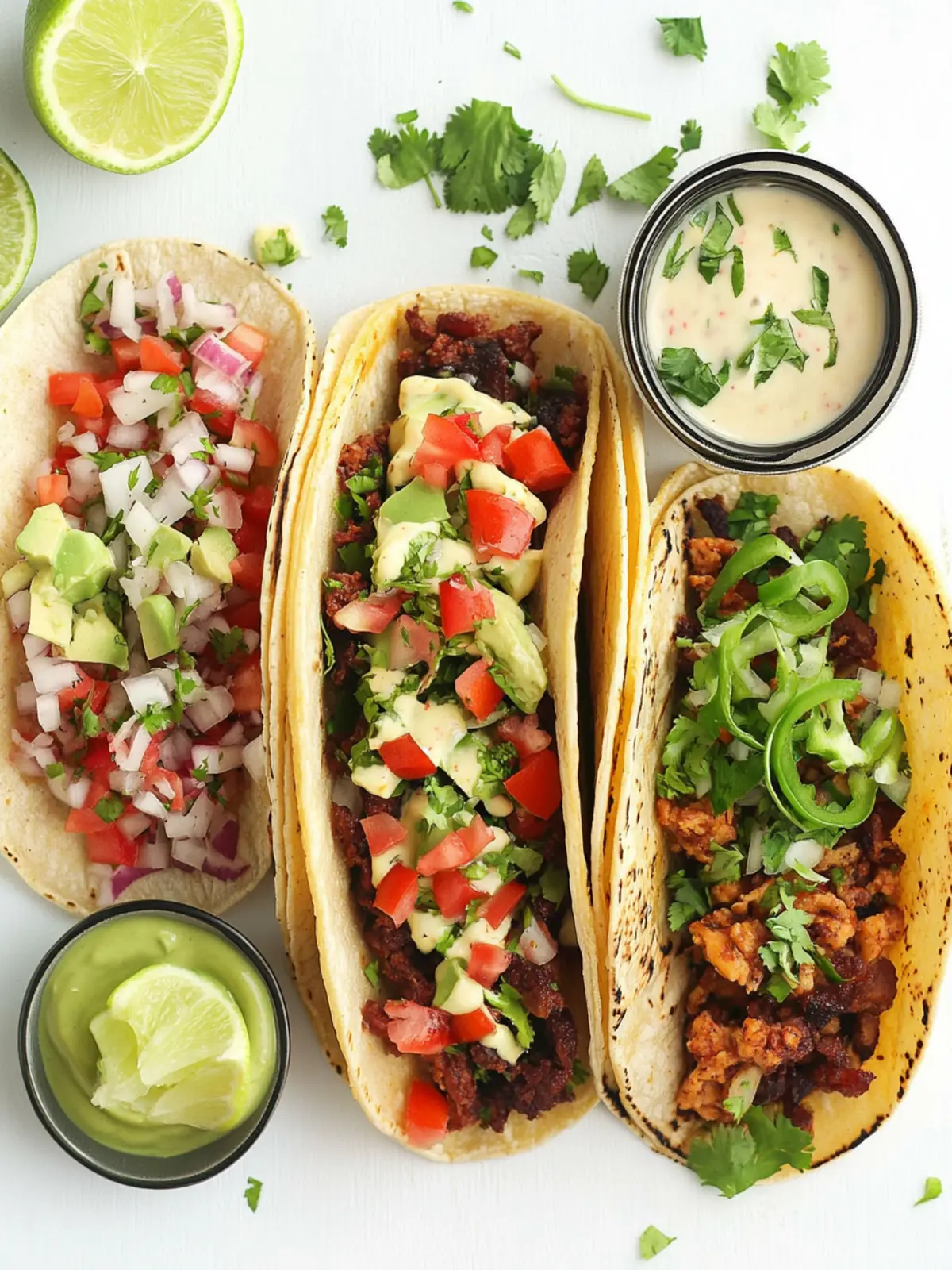 Satte Vegan Tacos mit cremiger Tahini-Sauce für jeden Abend 2 Vegan Tacos