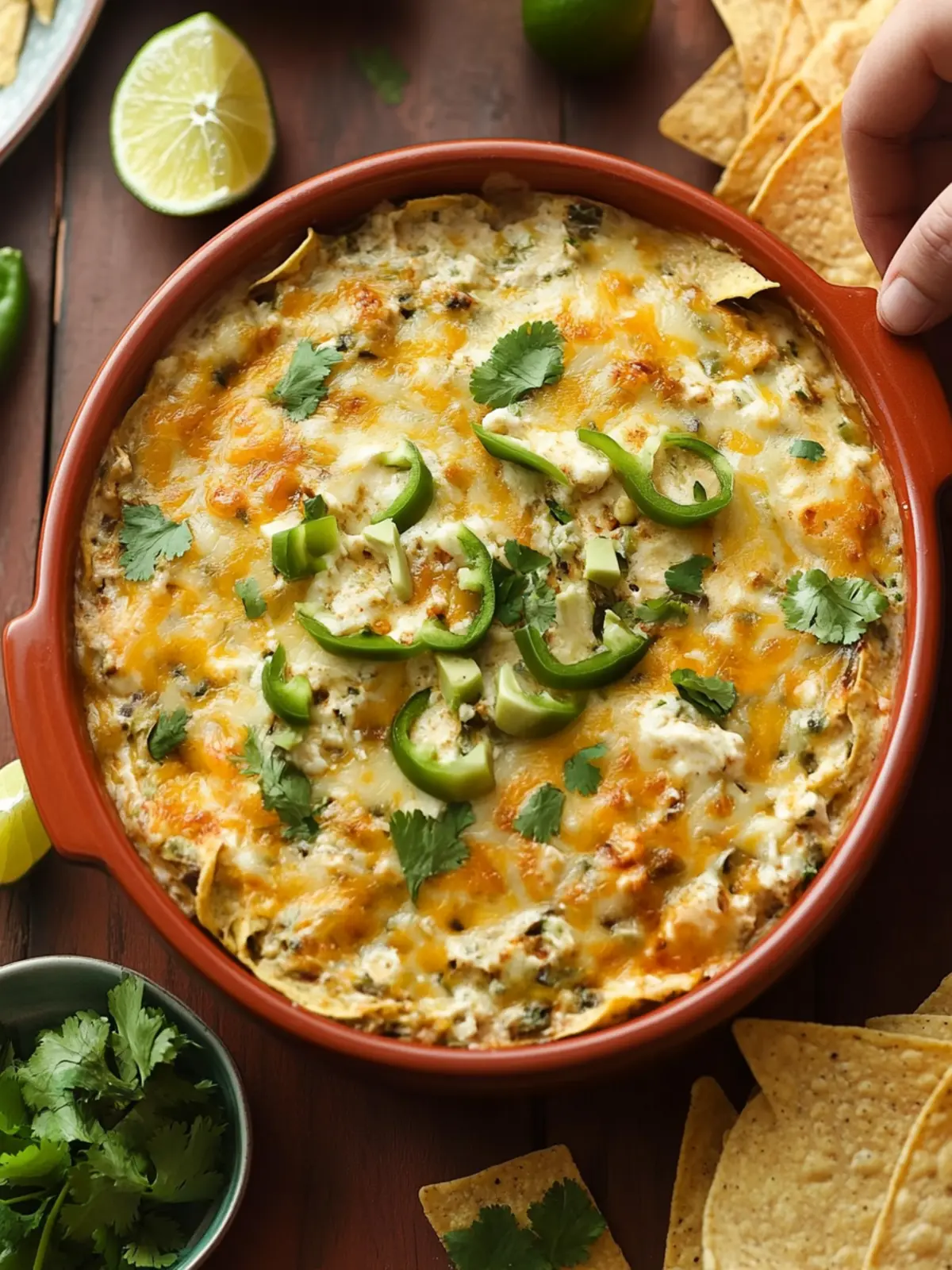 Grüner Chili Hühnchen Enchilada Dip – Der perfekte Partyhit 4 Grüner Chili Hühnchen Enchilada Dip