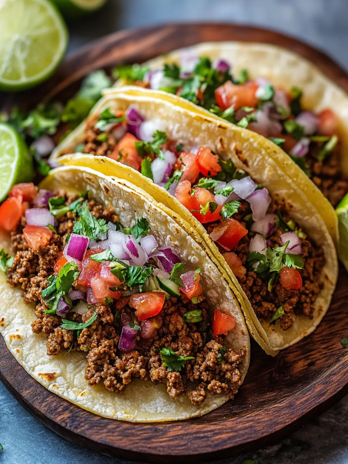 Mexikanische gewürzte Rinderhack-Tacos für jeden Anlass genießen 2 Mexikanische gewürzte Rinderhack-Tacos für jeden Anlass