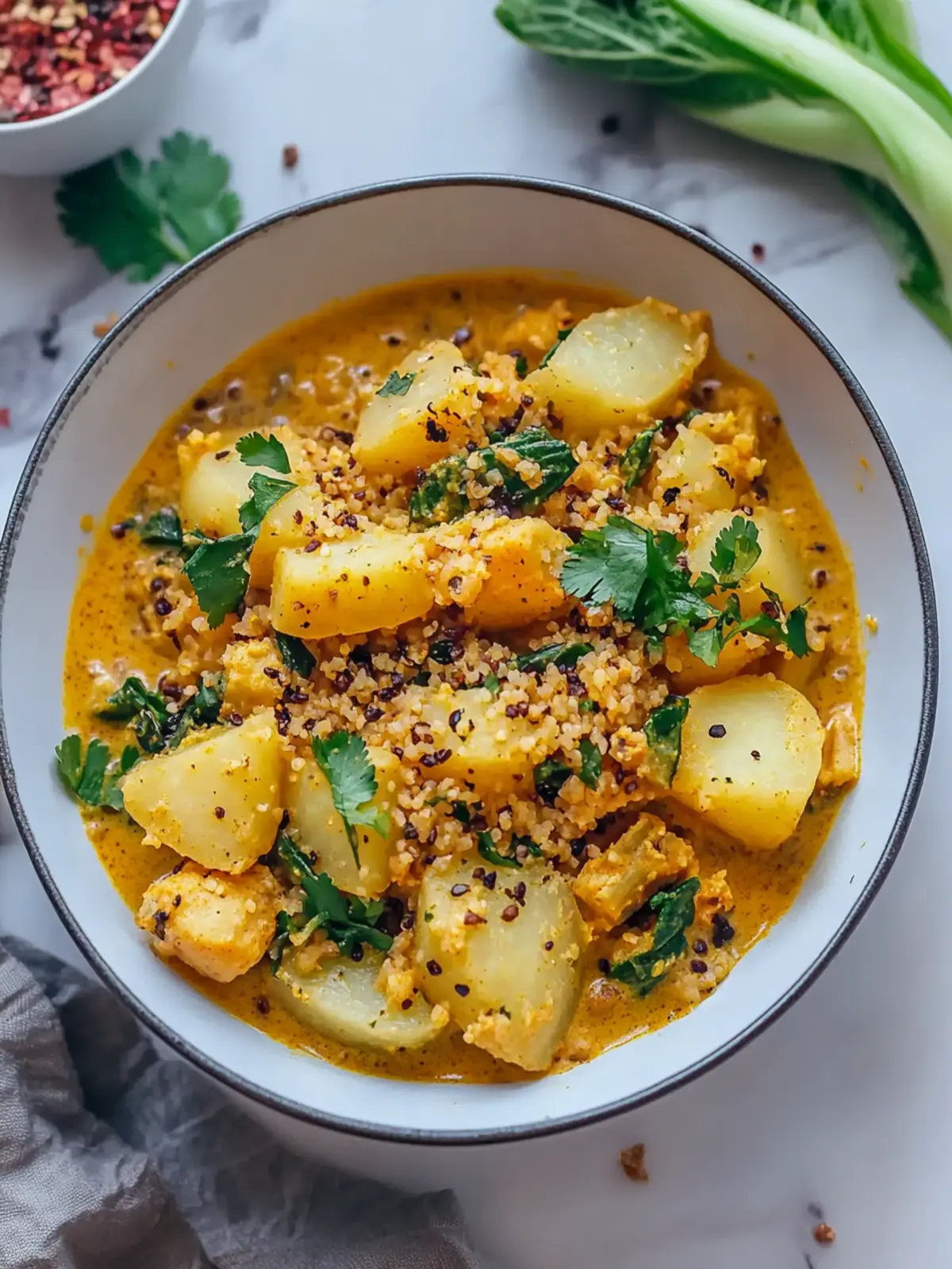 Säuerlicher Limetten-Kohlrabi-Curry für schnelles Kochen 5 Säuerlicher Limetten-Kohlrabi-Curry