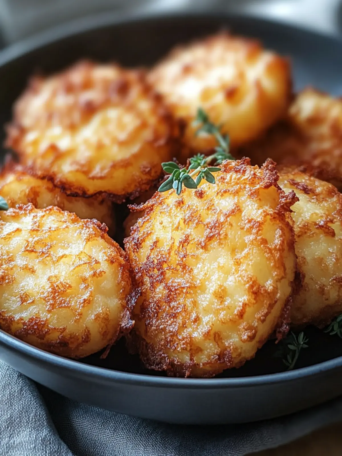 Leckere Kartoffelpuffer ohne Öl aus der Heißluftfritteuse 2 Kartoffelpuffer ohne Öl aus der Heißluftfritteuse