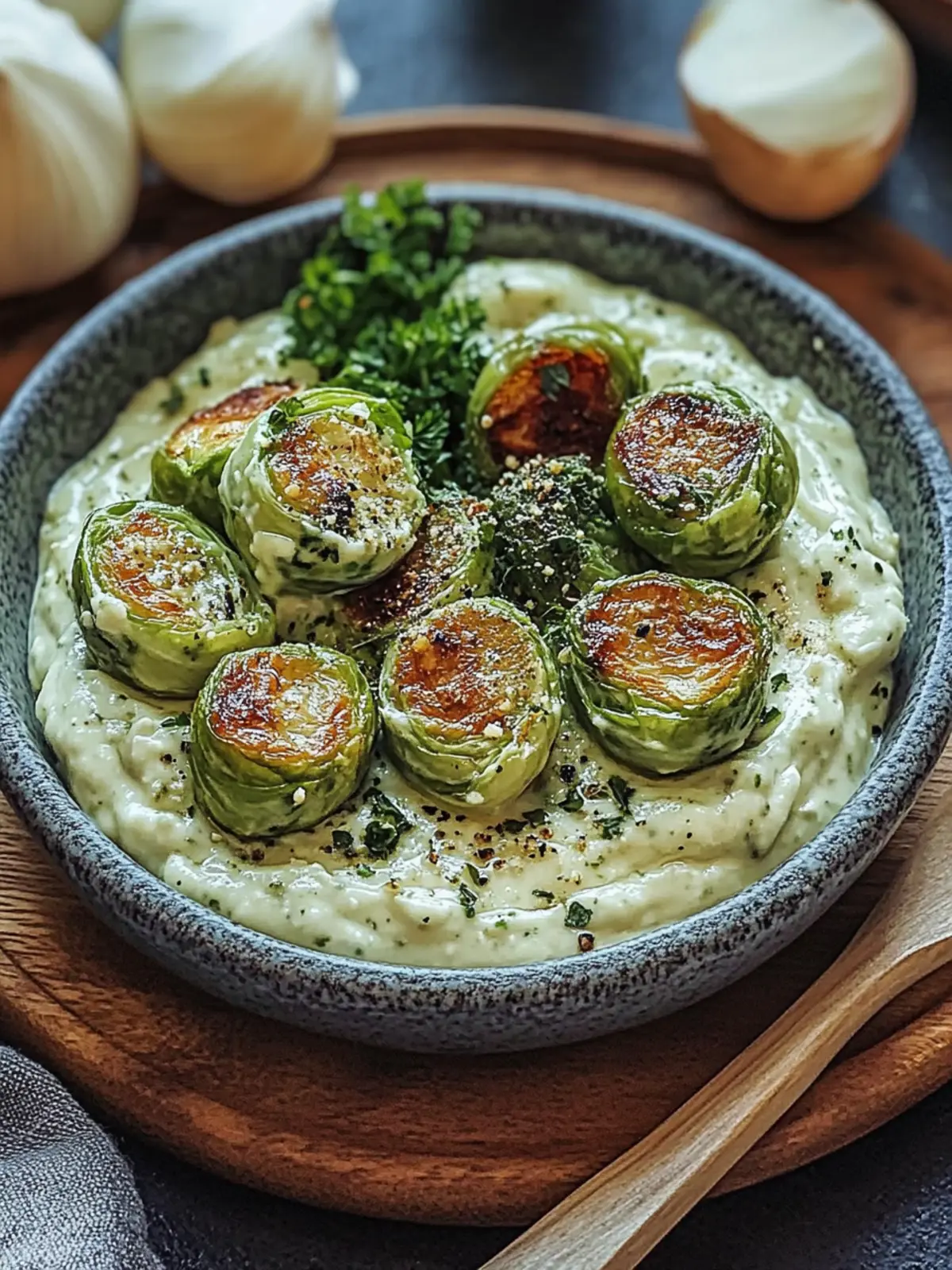 Knusprige Zerdrückte Rosenkohl mit Knoblauch-Aioli für Genussmomente 2 Knusprige Zerdrückte Rosenkohl mit Knoblauch-Aioli