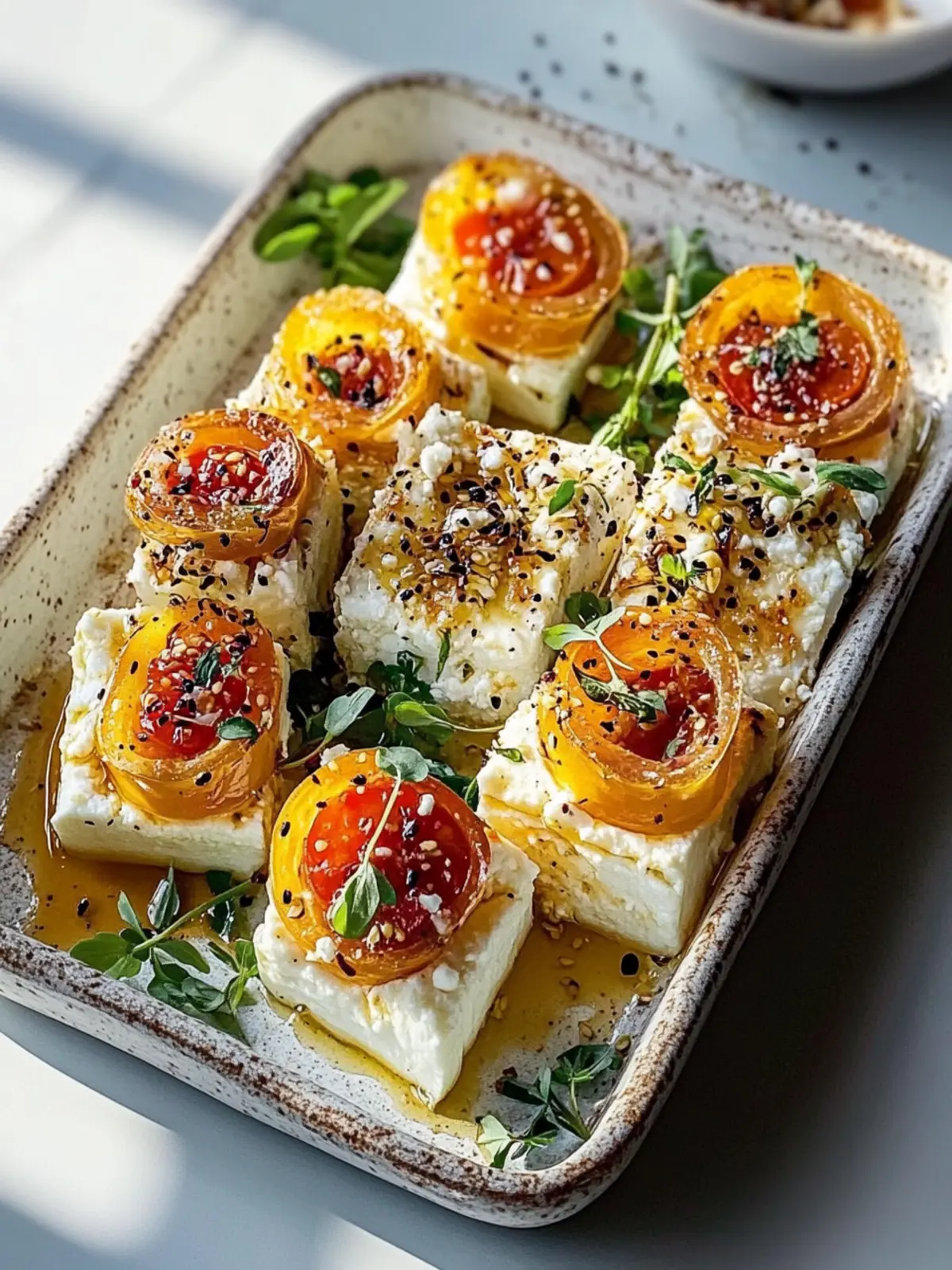 Crispy Feta Röllchen Ofen mit süßem Chili-Honig zaubern 3 Feta Röllchen Ofen