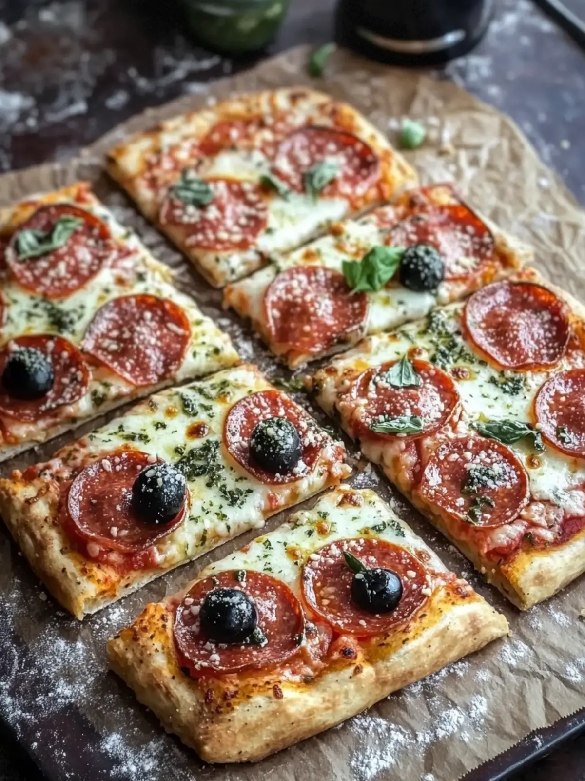 Blätterteig Pizza Quadrate: Festlicher Genuss für jeden Anlass 3 Blätterteig Pizza Quadrate