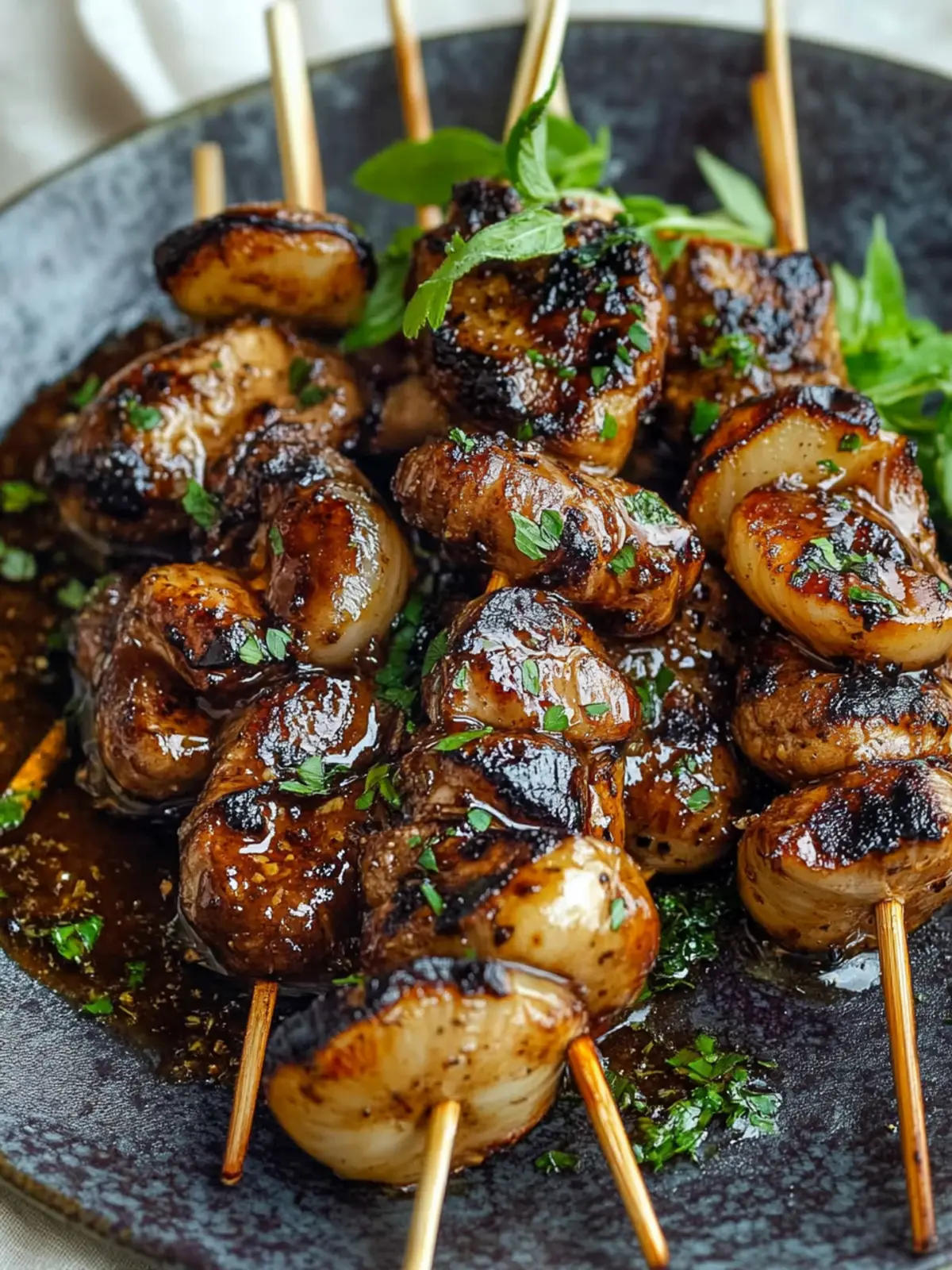 Balsamico Knoblauch Gegrillte Pilz Spieße für den Sommergenuss 3 Balsamico Knoblauch Gegrillte Pilz Spieße