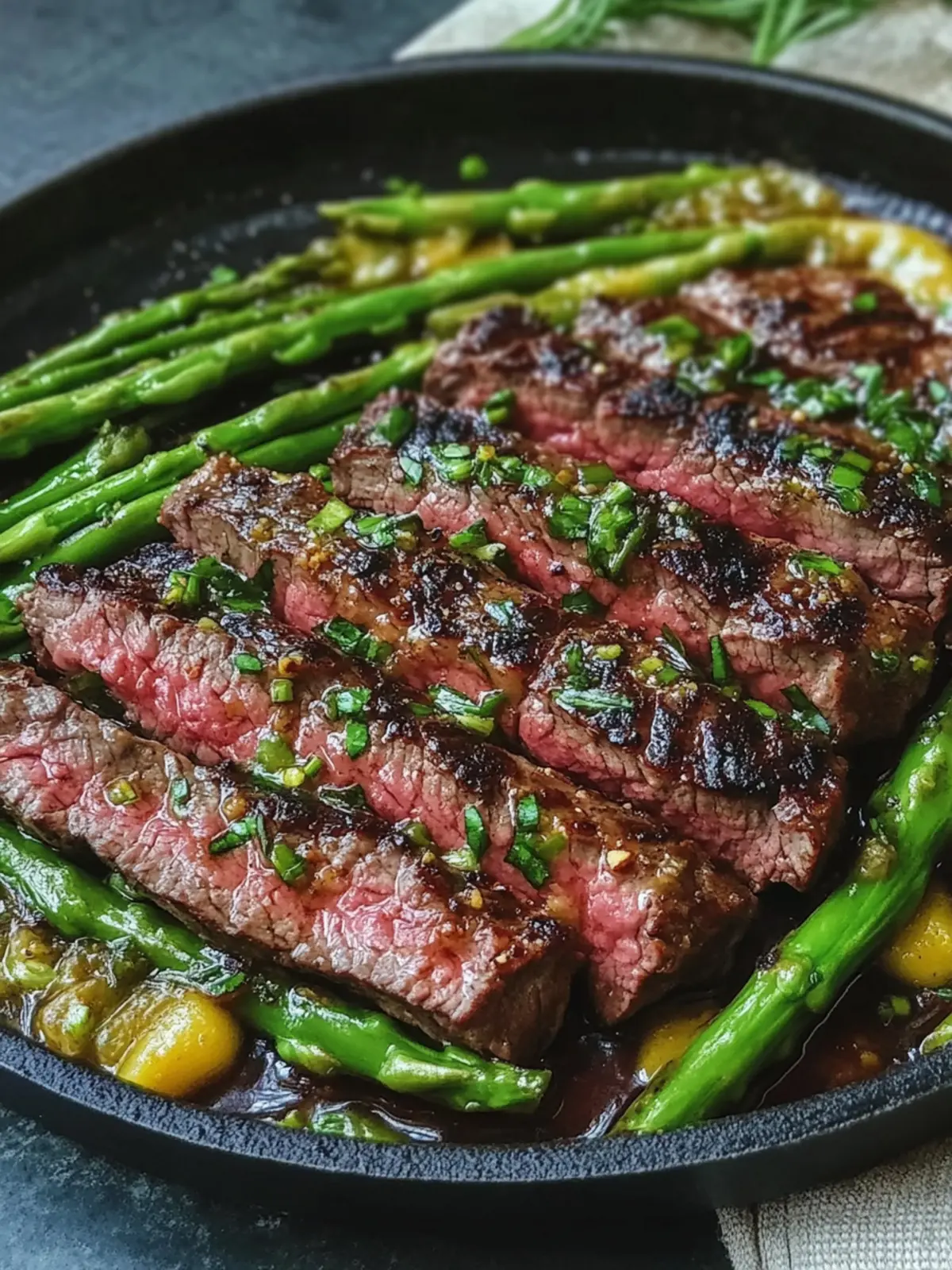 Einfaches Blechpfannen-Steak und Spargel Rezept mit Zitronenbutter 3 Einfaches Blechpfannen-Steak und Spargel Rezept