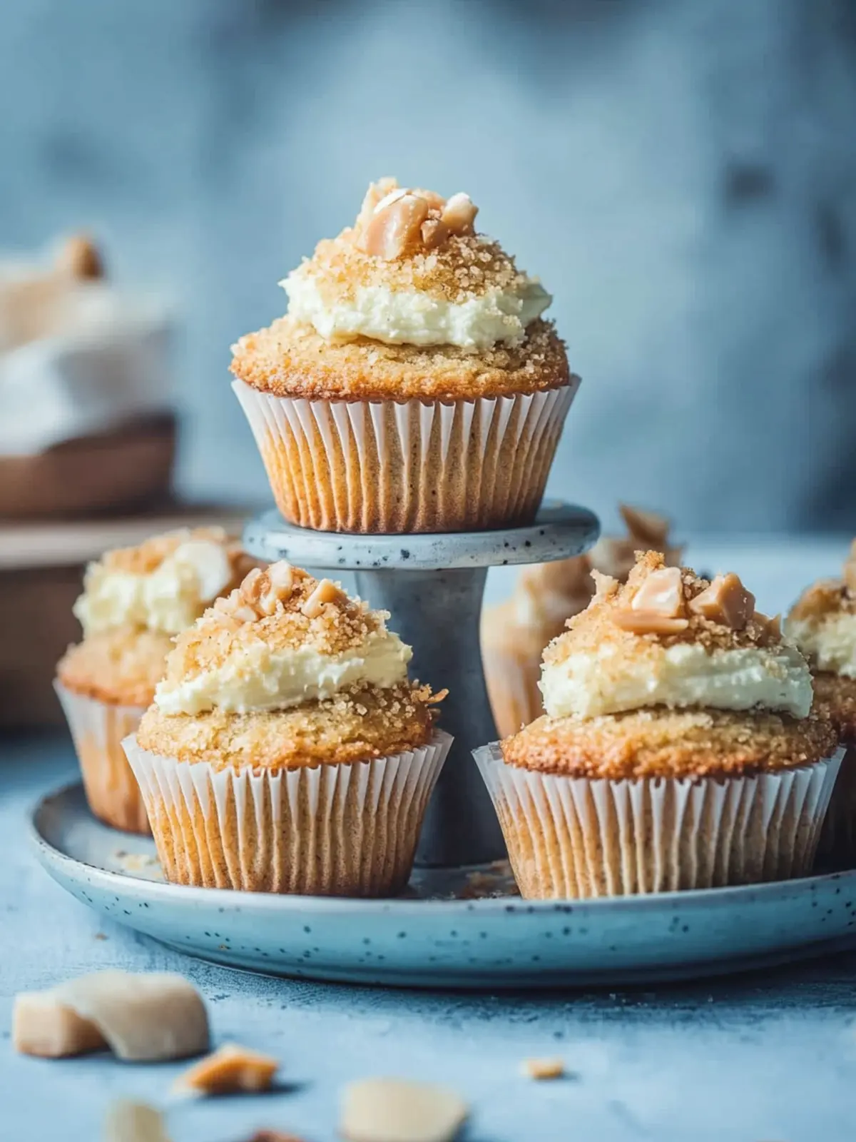 Saftige vegane Kokosnuss Cupcakes mit limettiger Creme 5 Vegane Kokosnuss Cupcakes