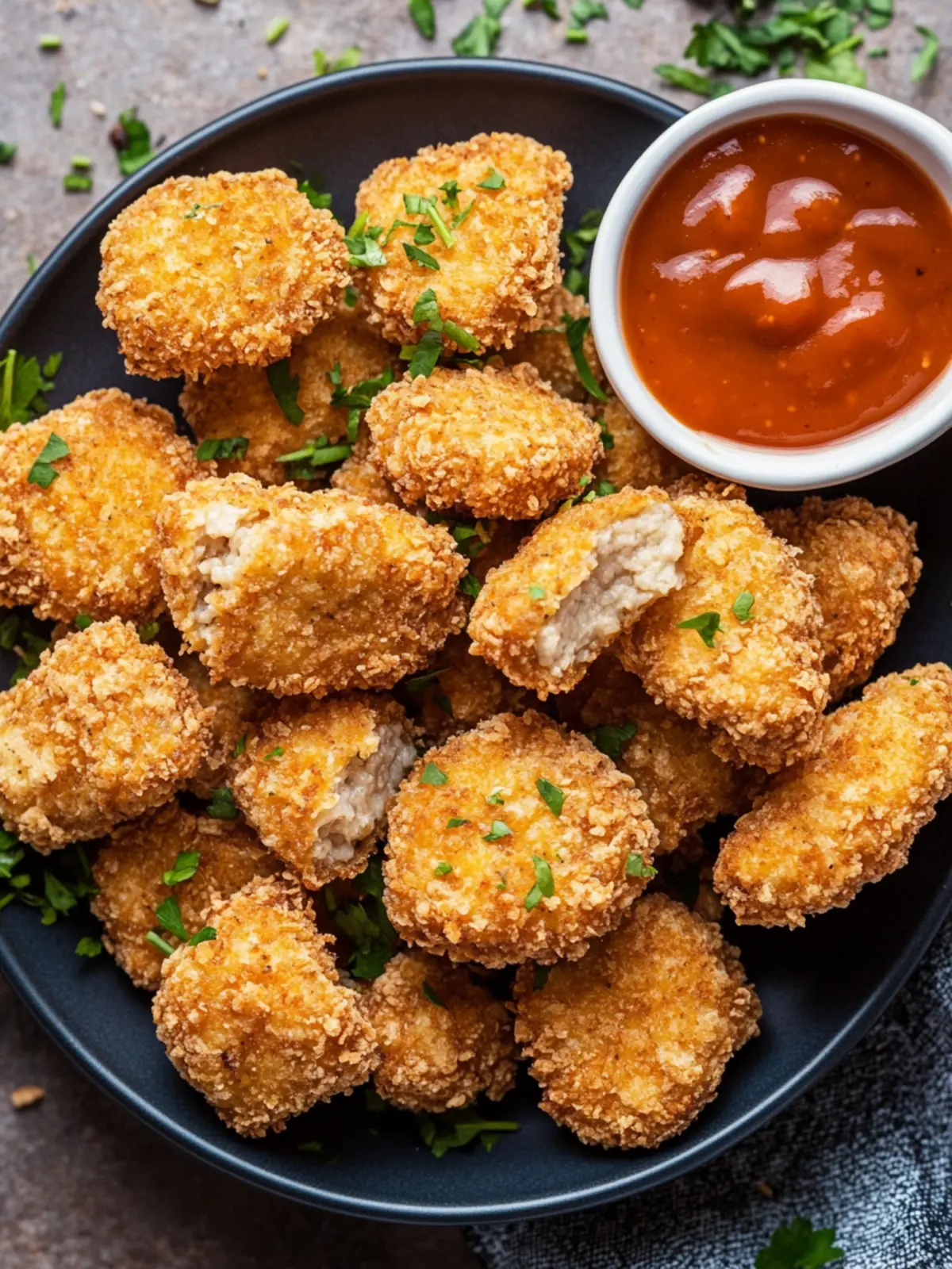 Crispy vegane Hühnchen-Nuggets für gesunde Snack-Liebhaber 4 Vegane Hühnchen-Nuggets