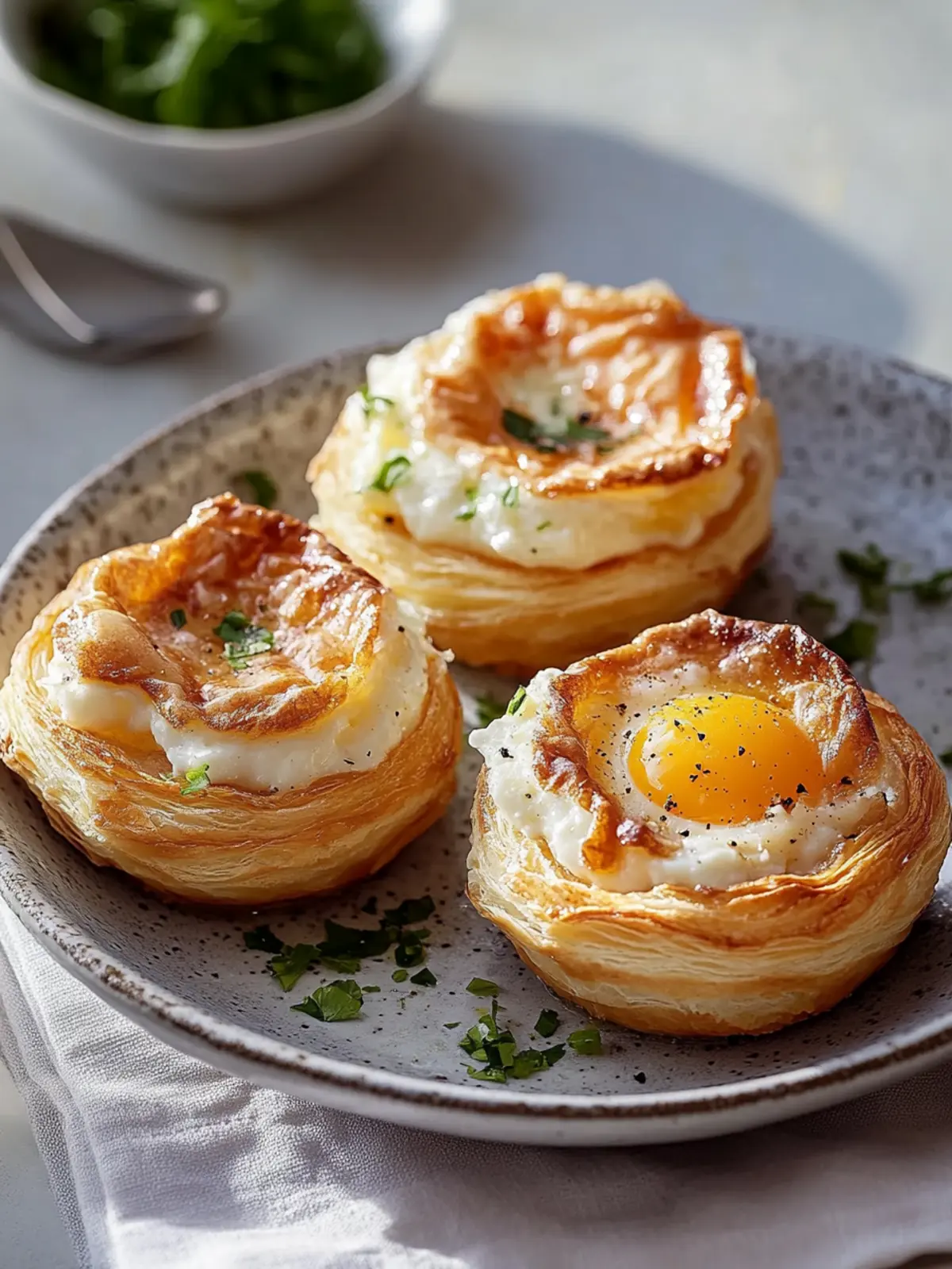 Herzhafte Frühstücks-Rindfleisch-Schinken-Käse-Pasteten mit Ei, die Begeistern 4 Herzhafte Frühstücks-Rindfleisch-Schinken-Käse-Pasteten mit Ei