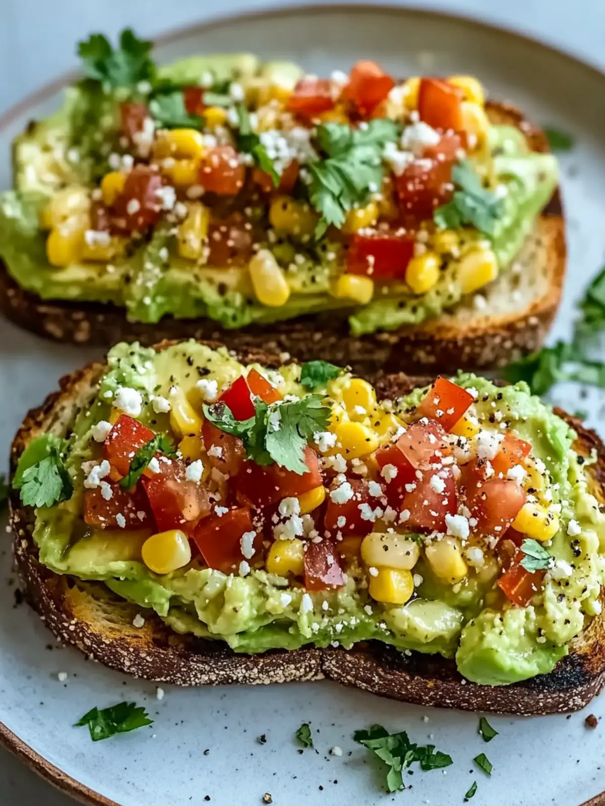 Mexikanischer Straßenmais Avocado-Toast