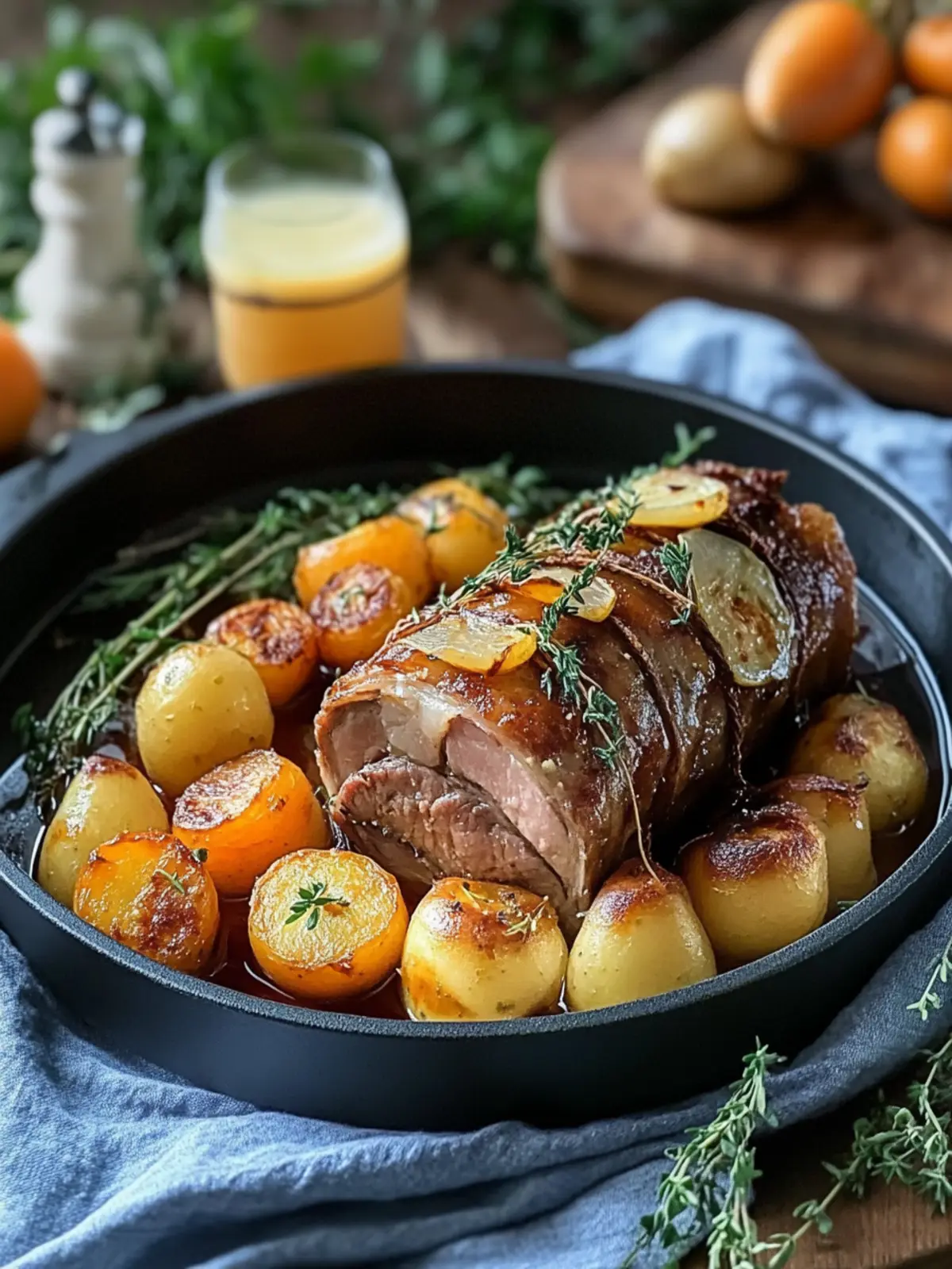 Genießen Sie saftige Rinderrouladen mit Karotten und Bohnen 3 Genießen Sie saftige Rinderrouladen mit Karotten, Bohnen und Kartoffeln.