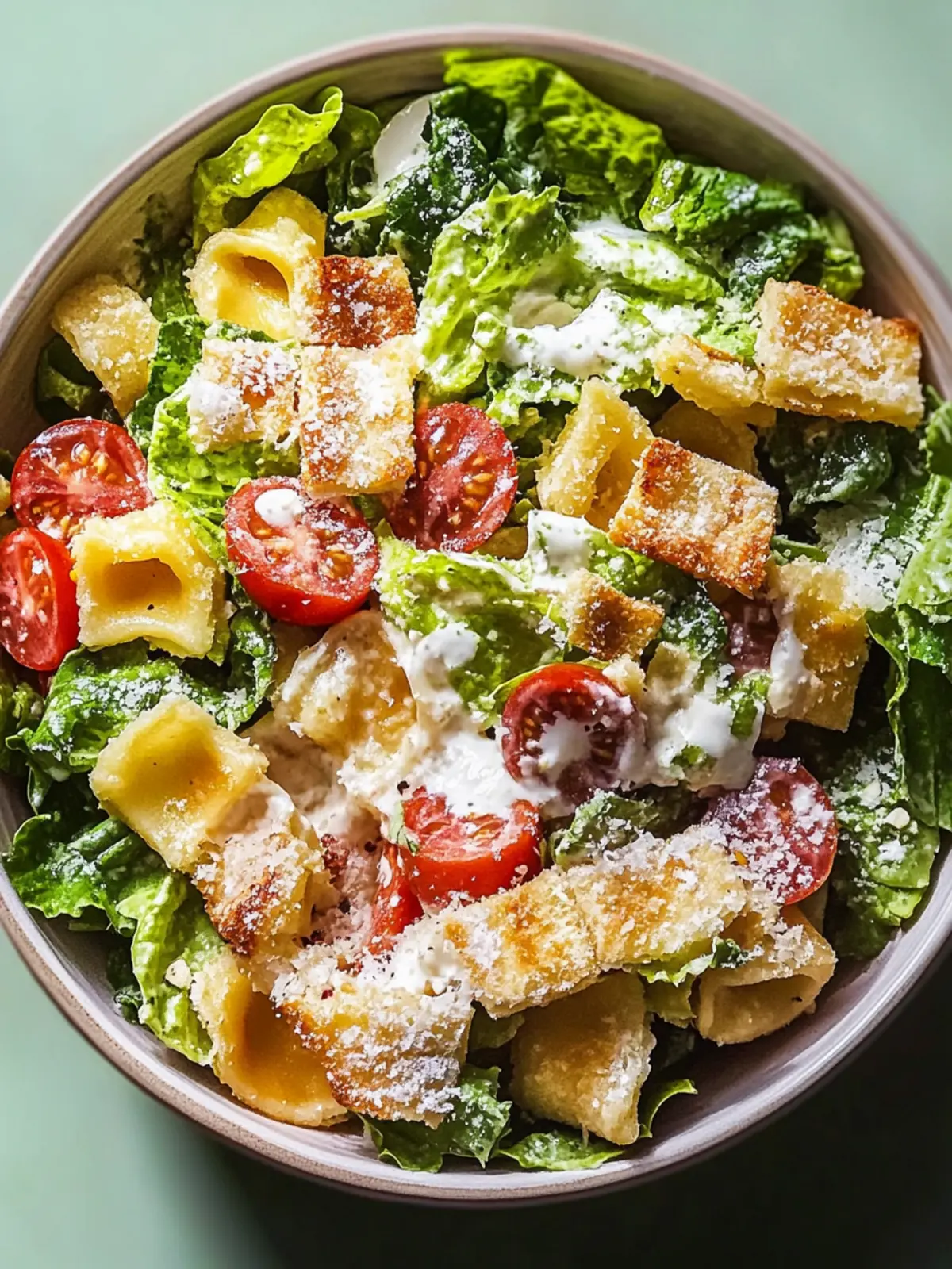 Cremiger Caesar-Pasta-Salat für den perfekten Sommertag 4 Caesar-Pasta-Salat