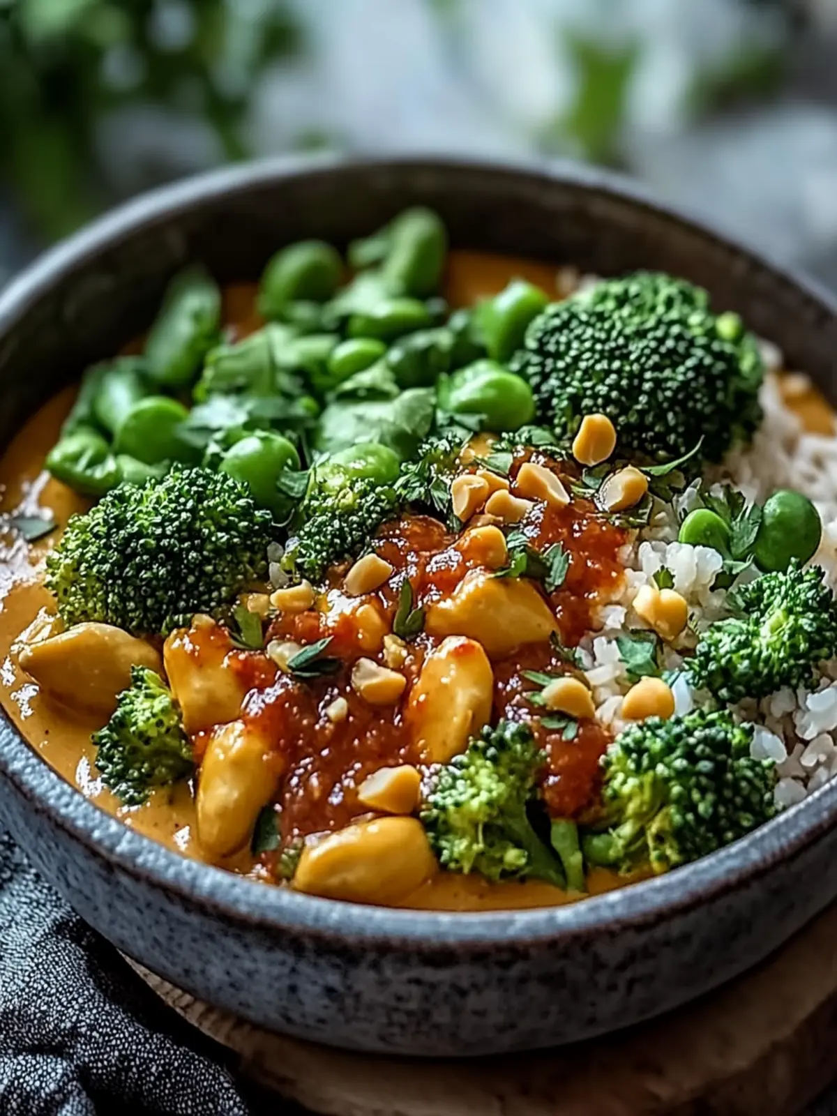 Veganes Brokkoli-Gemüse-Pfannengericht mit Erdnusssauce lieben! 2 Veganes Brokkoli-Gemüse-Pfannengericht mit Erdnusssauce