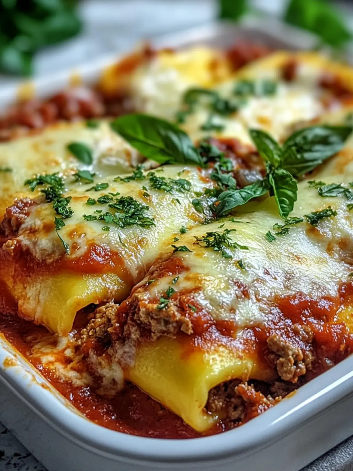 Gefüllte Manicotti mit Fleischsauce für ein gemütliches Dinner 5 Gefüllte Manicotti mit Fleischsauce