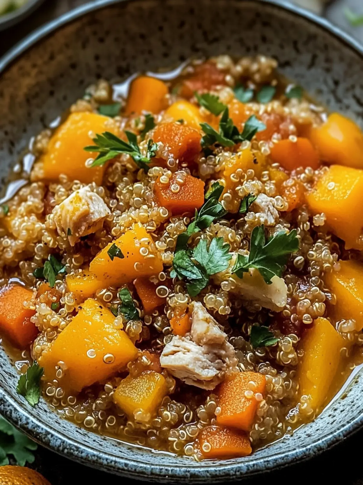 Hühnereintopf mit Quinoa und Kürbis für kuscheligen Herbstgenuss 2 Hühnereintopf mit Quinoa und Kürbis für den Herbstgenuss
