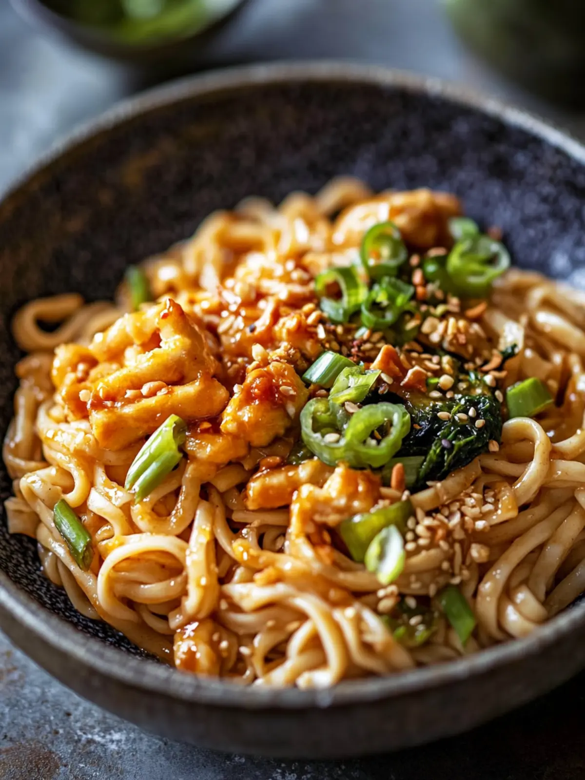 Schnelle asiatische Nudeln mit Erdnusssauce für eilige Gourmetfans 4 Schnelle asiatische Nudeln mit Erdnusssauce