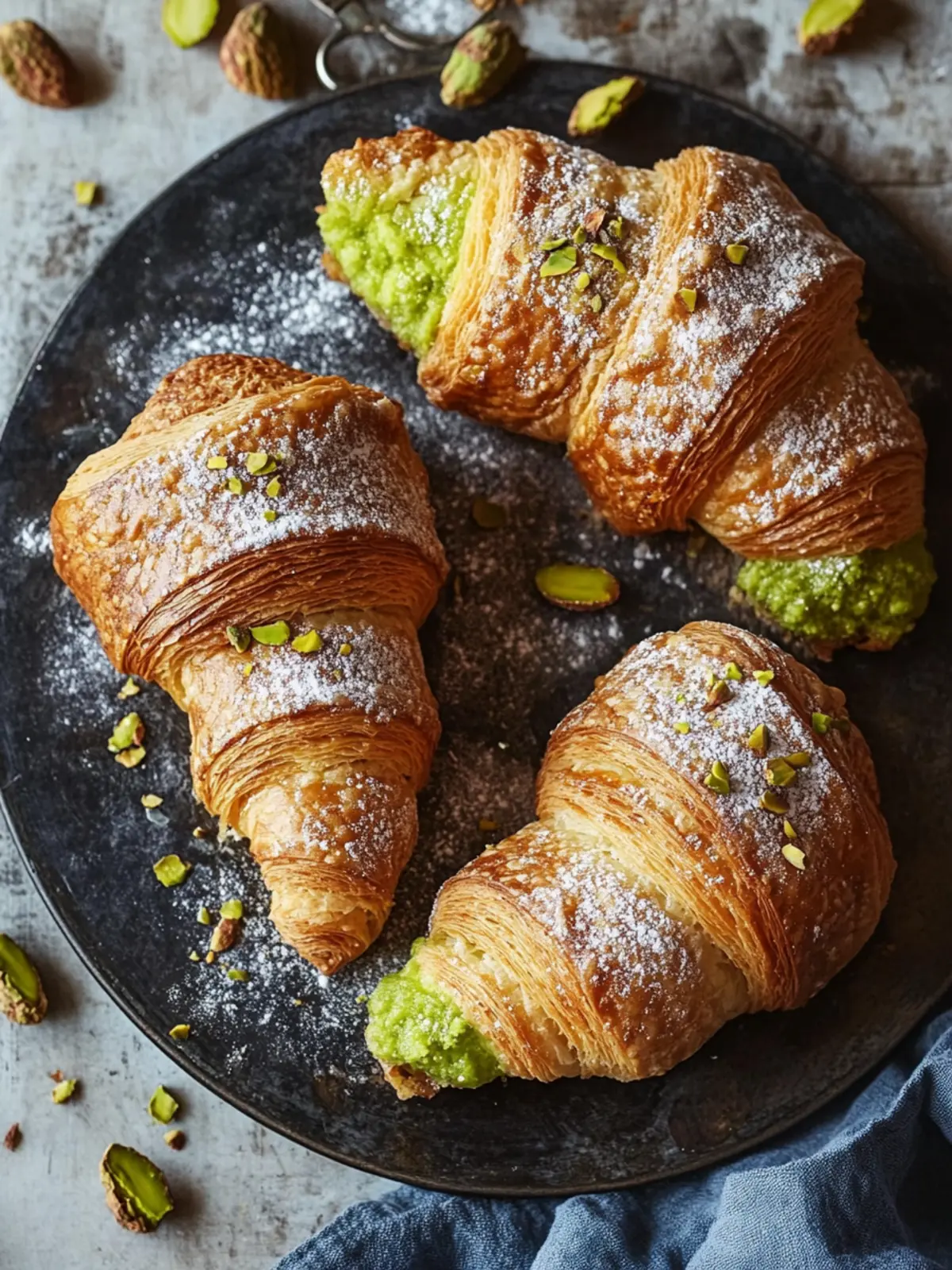 Vegane Pistaziencreme-Croissants: Köstlicher Genuss in 60 Minuten 5 Vegane Pistaziencreme-Croissants