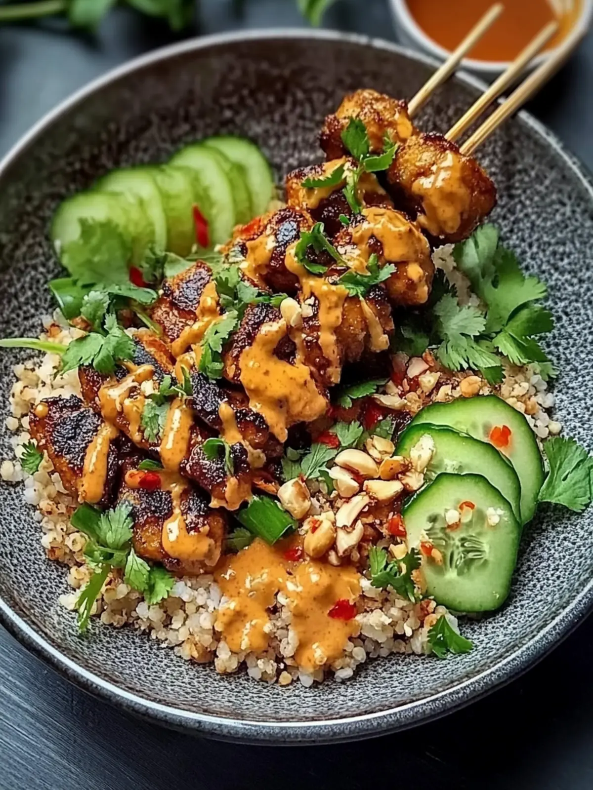 Crispy Satay Reis Salat – Frisch, gesund und voller Crunch 2 Crispy Satay Reis Salat