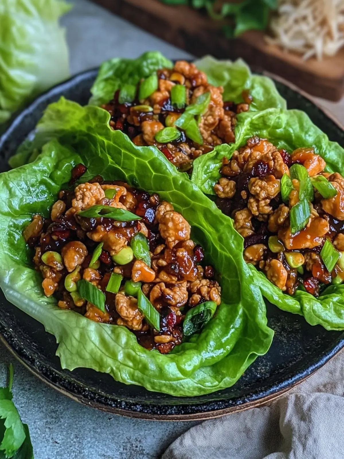 Schnelles PF Changs Nachahmer Hähnchen Salatwrap Rezept für jeden Abend 2 Schnelles PF Changs Nachahmer Hähnchen Salatwrap Rezept