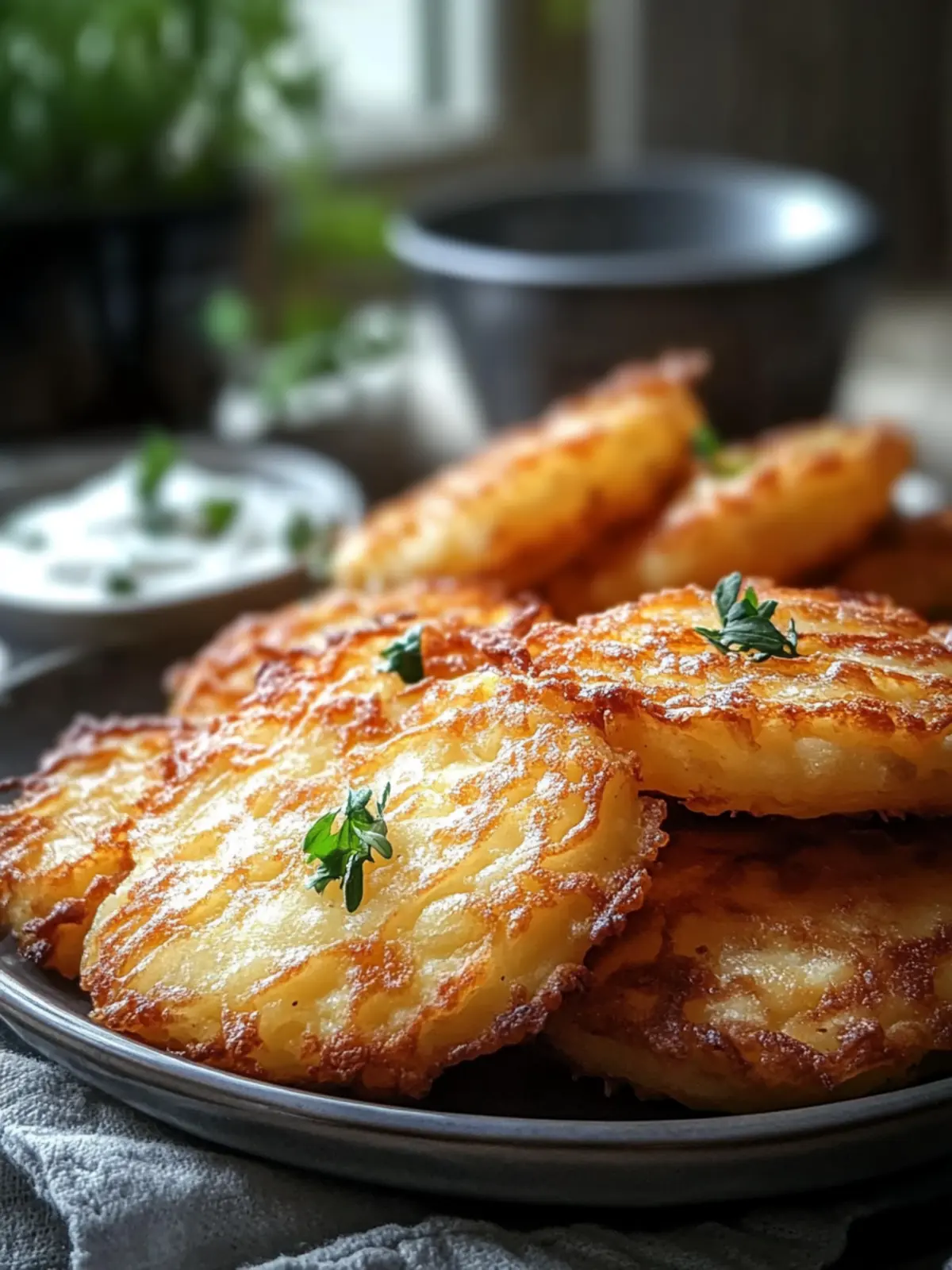 Leckere Kartoffelpuffer ohne Öl aus der Heißluftfritteuse 5 Kartoffelpuffer ohne Öl aus der Heißluftfritteuse