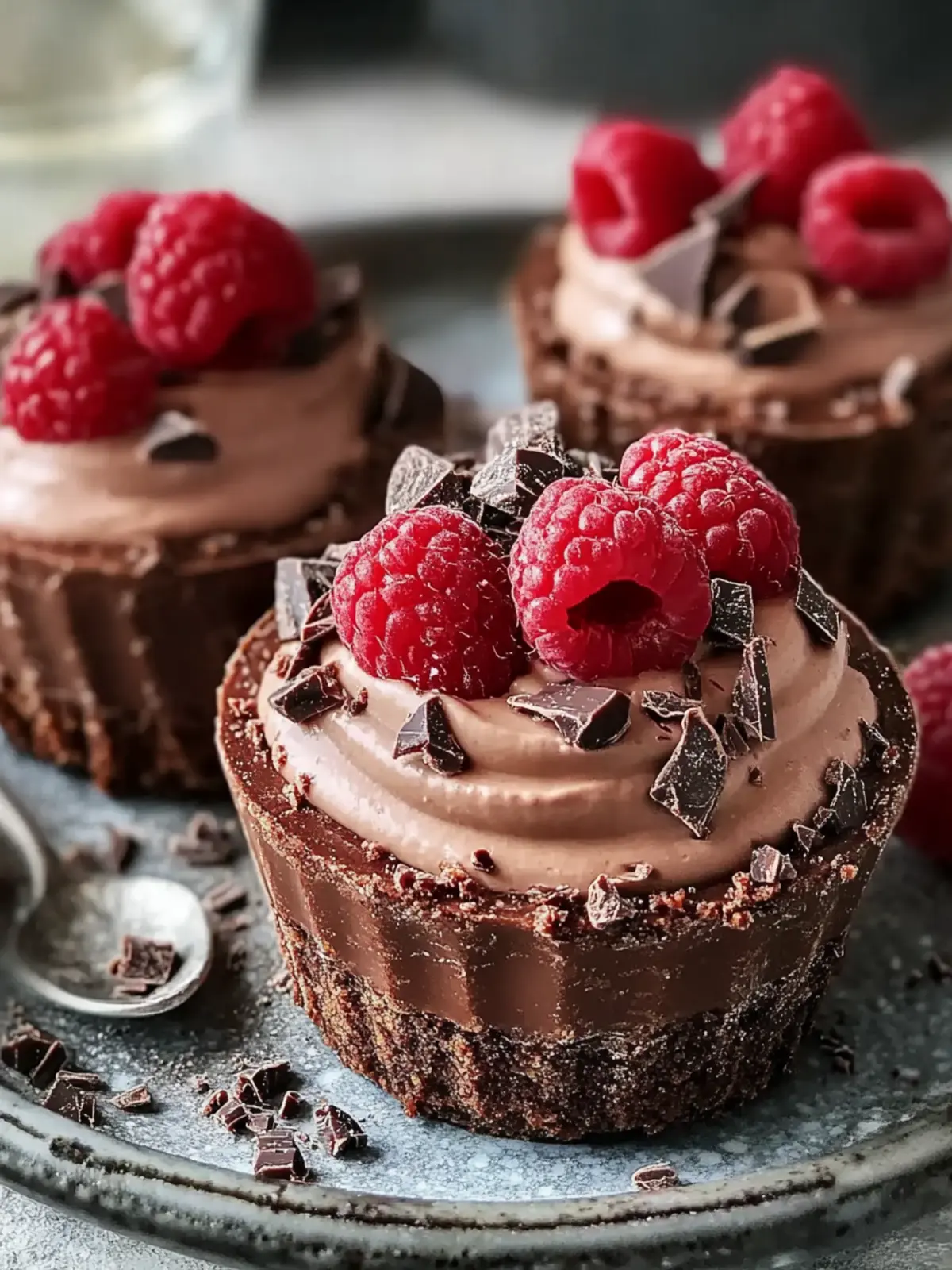 Keine Backen Himbeer Schokoladenmousse Becher für Überraschungen 3 Keine Backen Himbeer Schokoladenmousse Becher