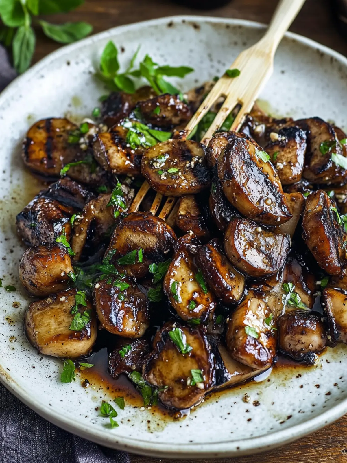 Balsamico Knoblauch Gegrillte Pilz Spieße für den Sommergenuss 4 Balsamico Knoblauch Gegrillte Pilz Spieße
