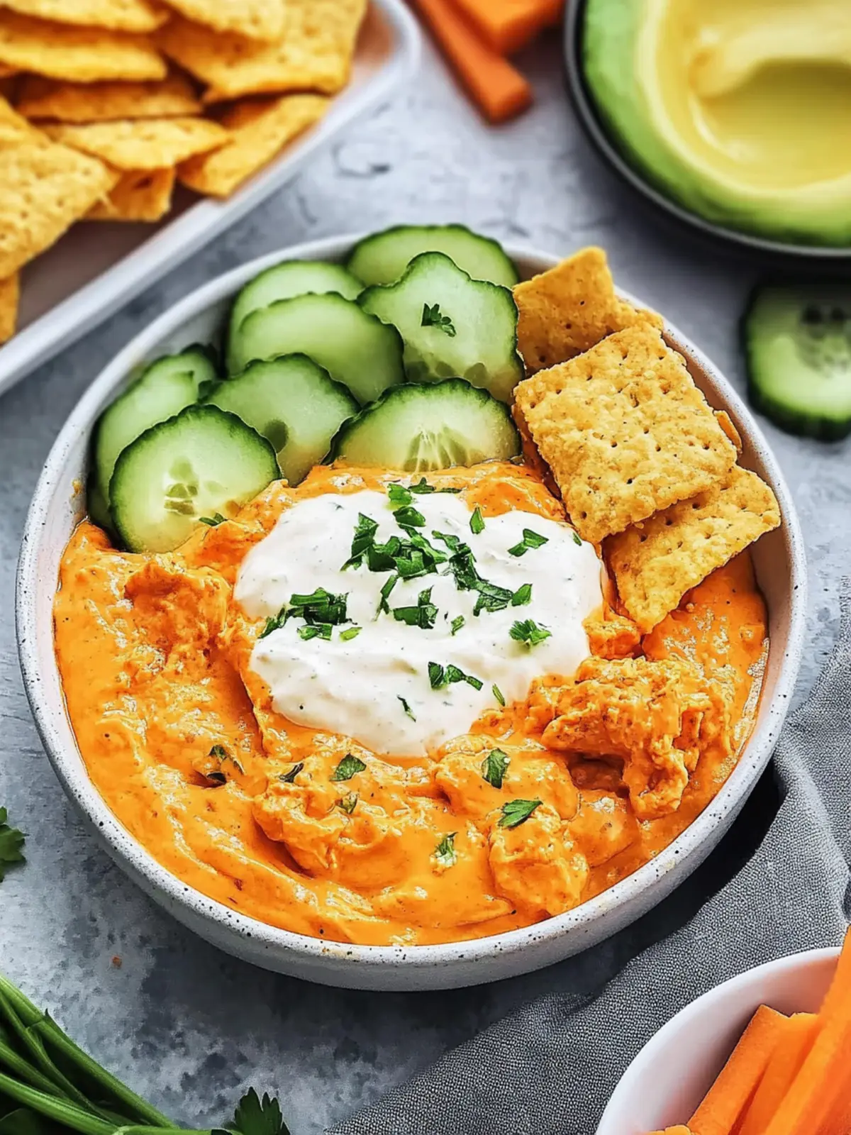 Einfache Buffalo Chicken Dip