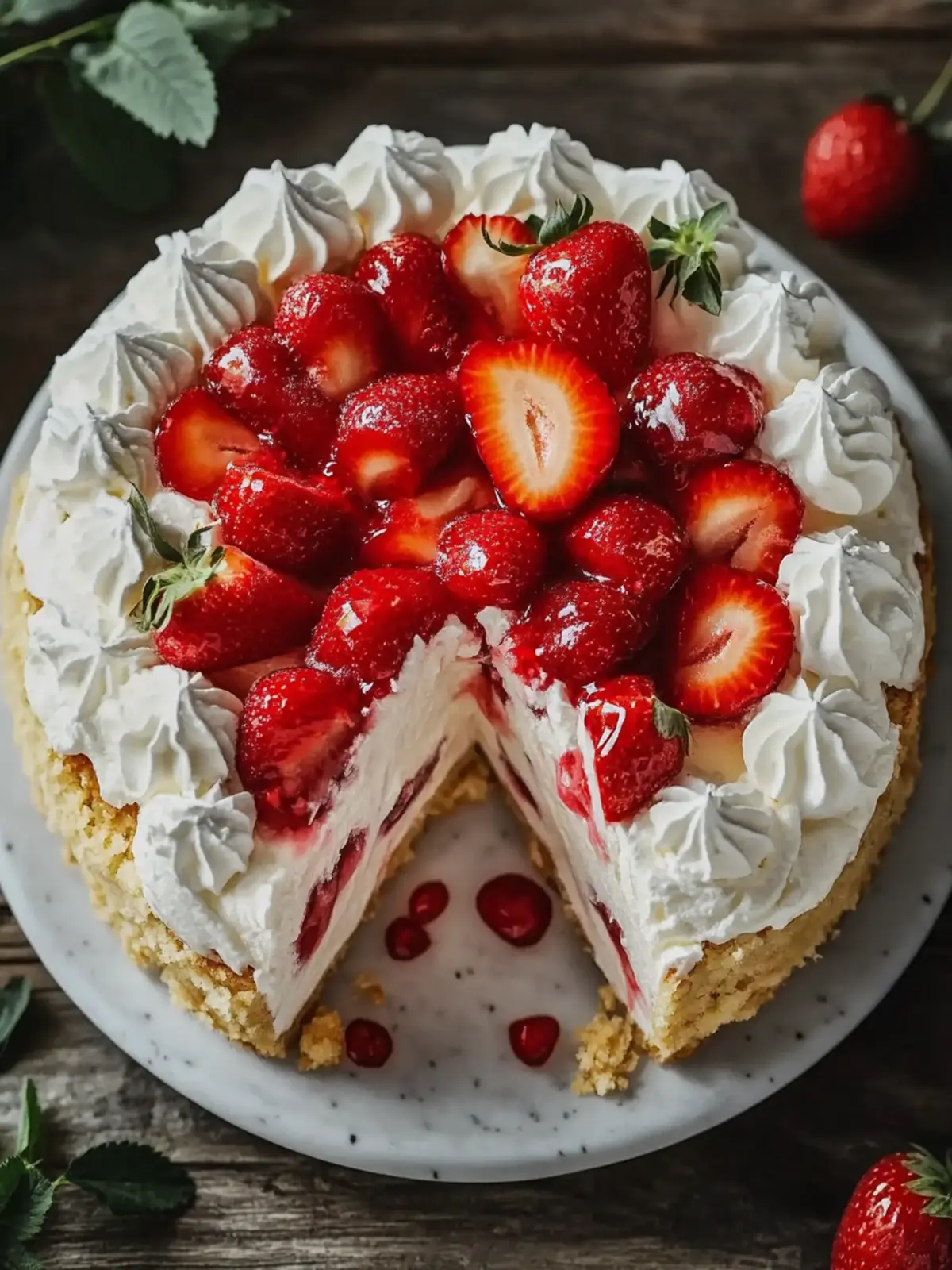 Luftige Erdbeercremetorte: Der perfekte Genuss für Feiern 5 Erdbeercremetorte