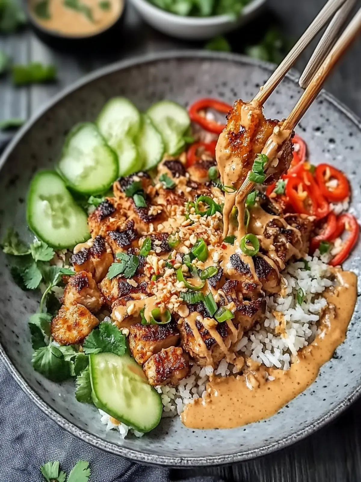 Crispy Satay Reis Salat – Frisch, gesund und voller Crunch 3 Crispy Satay Reis Salat