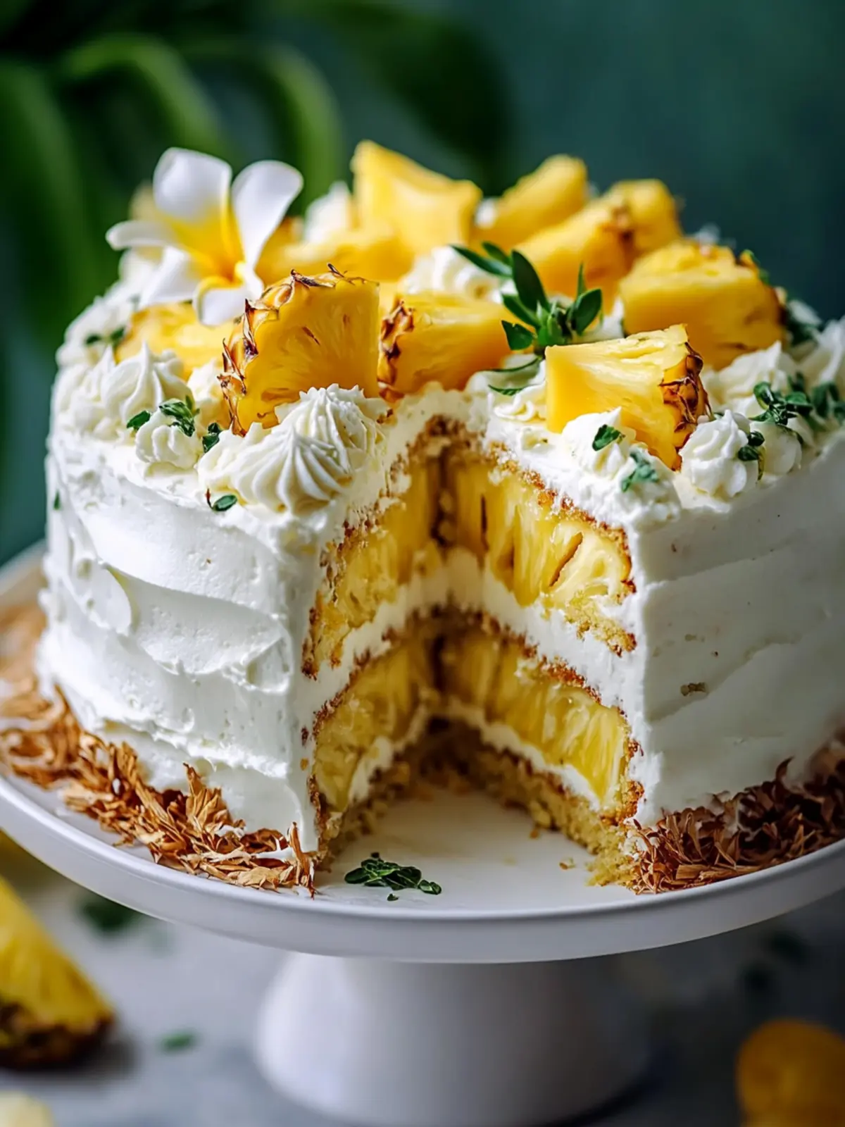 Leckere Kokosnuss-Ananas-Tropische Geburtstagstorte Rezept für Genuss 5 Leckere Kokosnuss-Ananas-Tropische Geburtstagstorte Rezept