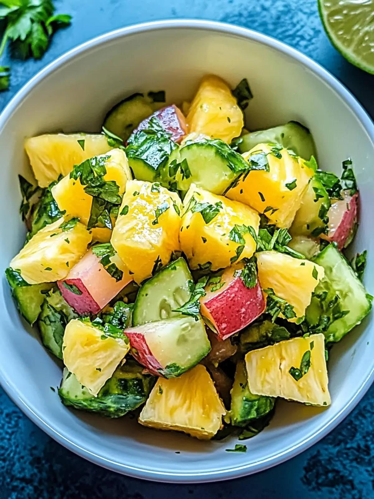 Erfrischender Ananas-Gurken-Salat für heiße Sommertage 3 Erfrischender Ananas-Gurken-Salat