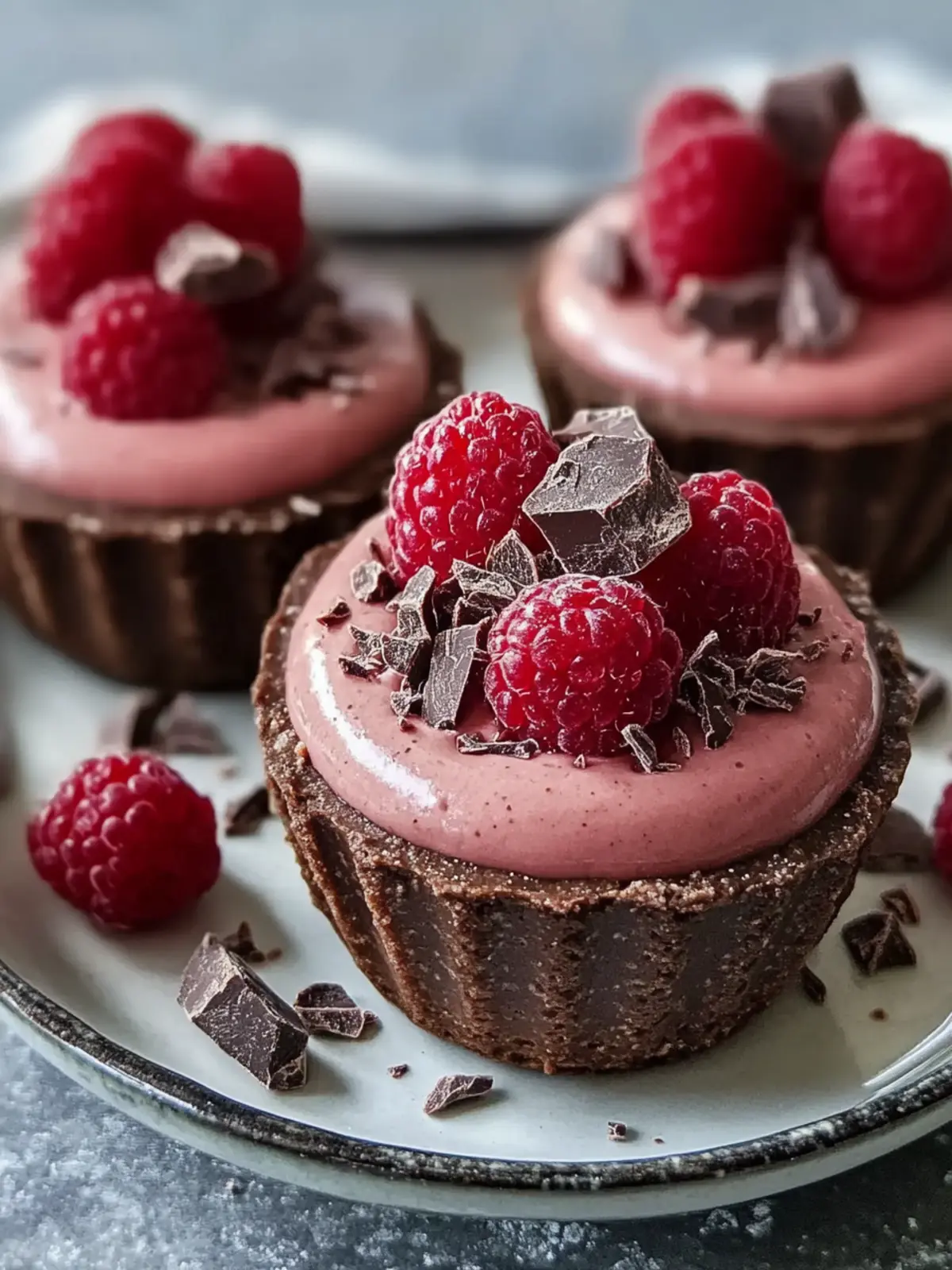 Keine Backen Himbeer Schokoladenmousse Becher für Überraschungen 2 Keine Backen Himbeer Schokoladenmousse Becher