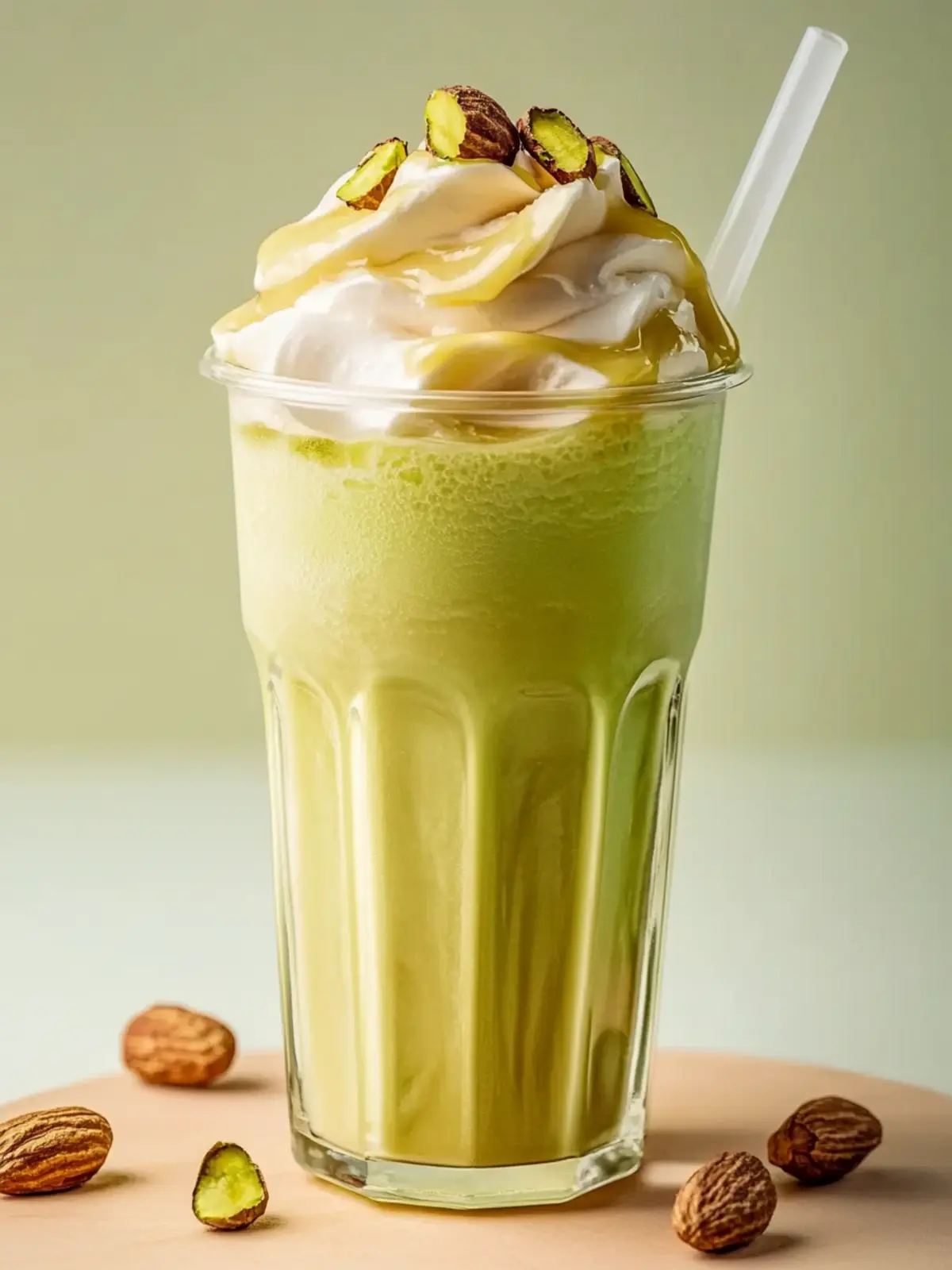 Eisige Pistazien-Latte mit nur 4 Zutaten selbstgemacht 3 Eisige Pistazien-Latte