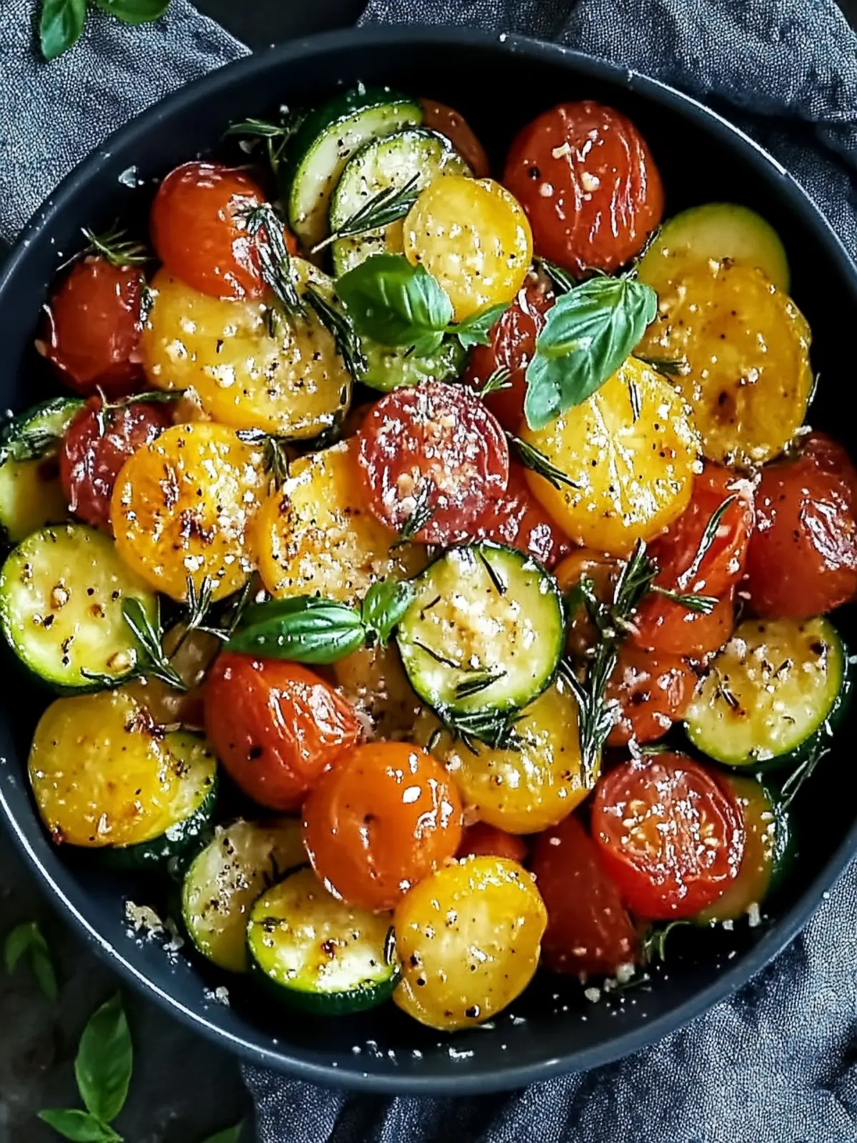 Röstknoblauch-Parmesan-Zucchini, Kürbis und Tomaten für jeden Tag 3 Röstknoblauch-Parmesan-Zucchini, Kürbis und Tomaten
