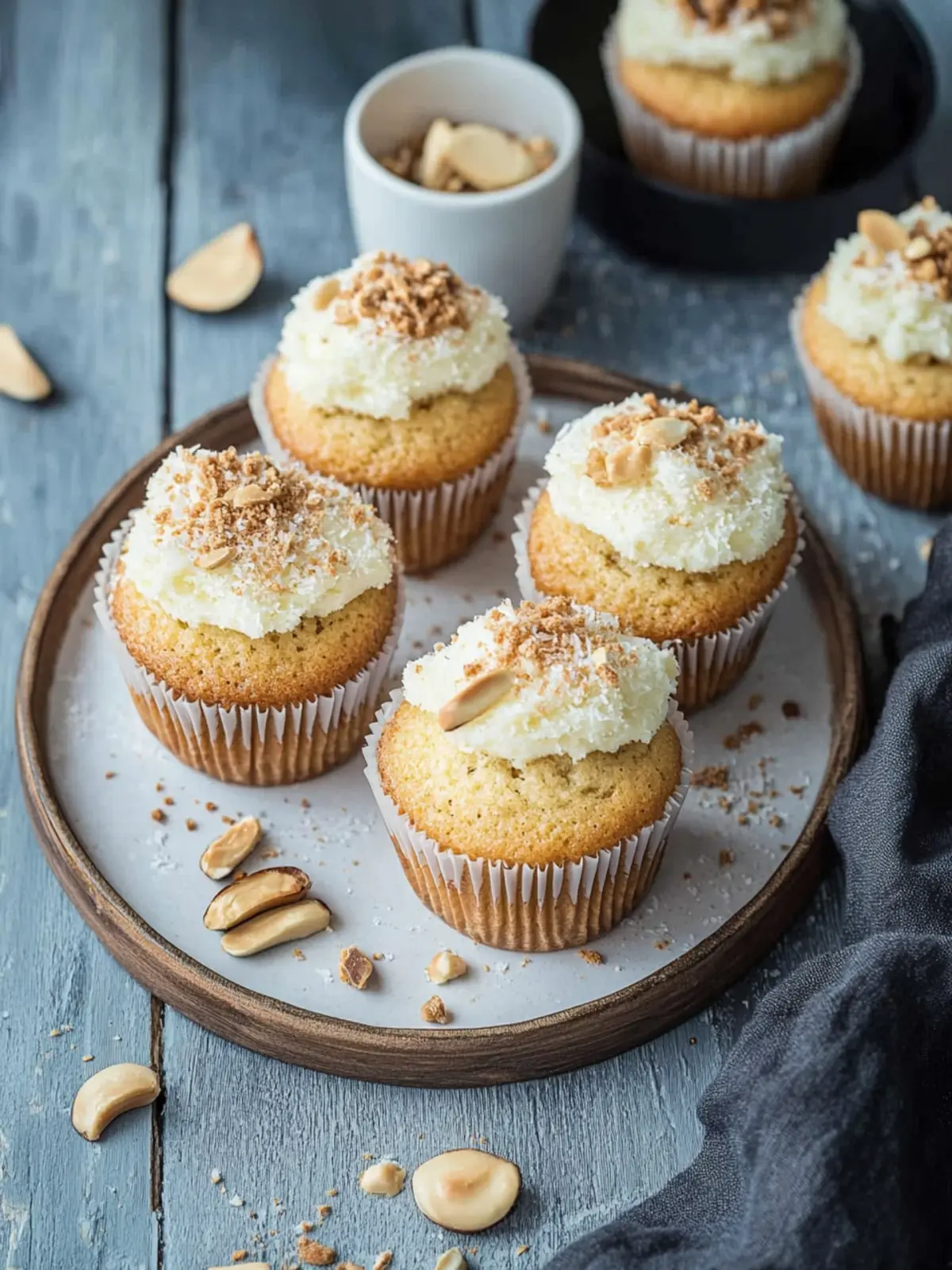 Saftige vegane Kokosnuss Cupcakes mit limettiger Creme 2 Vegane Kokosnuss Cupcakes