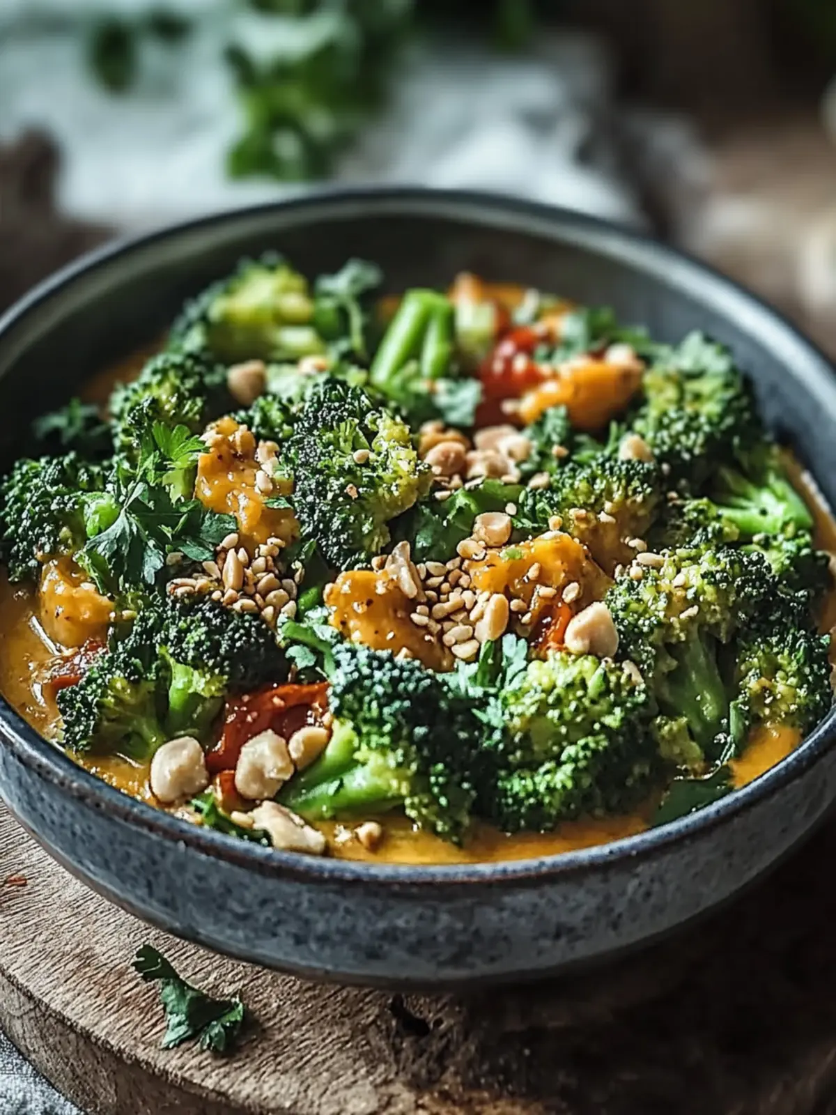 Veganes Brokkoli-Gemüse-Pfannengericht mit Erdnusssauce lieben! 4 Veganes Brokkoli-Gemüse-Pfannengericht mit Erdnusssauce