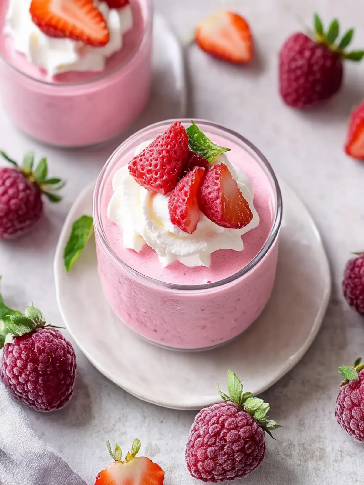 Erdbeermousse: Leichte Freude mit nur 3 Zutaten! 3 Erdbeermousse