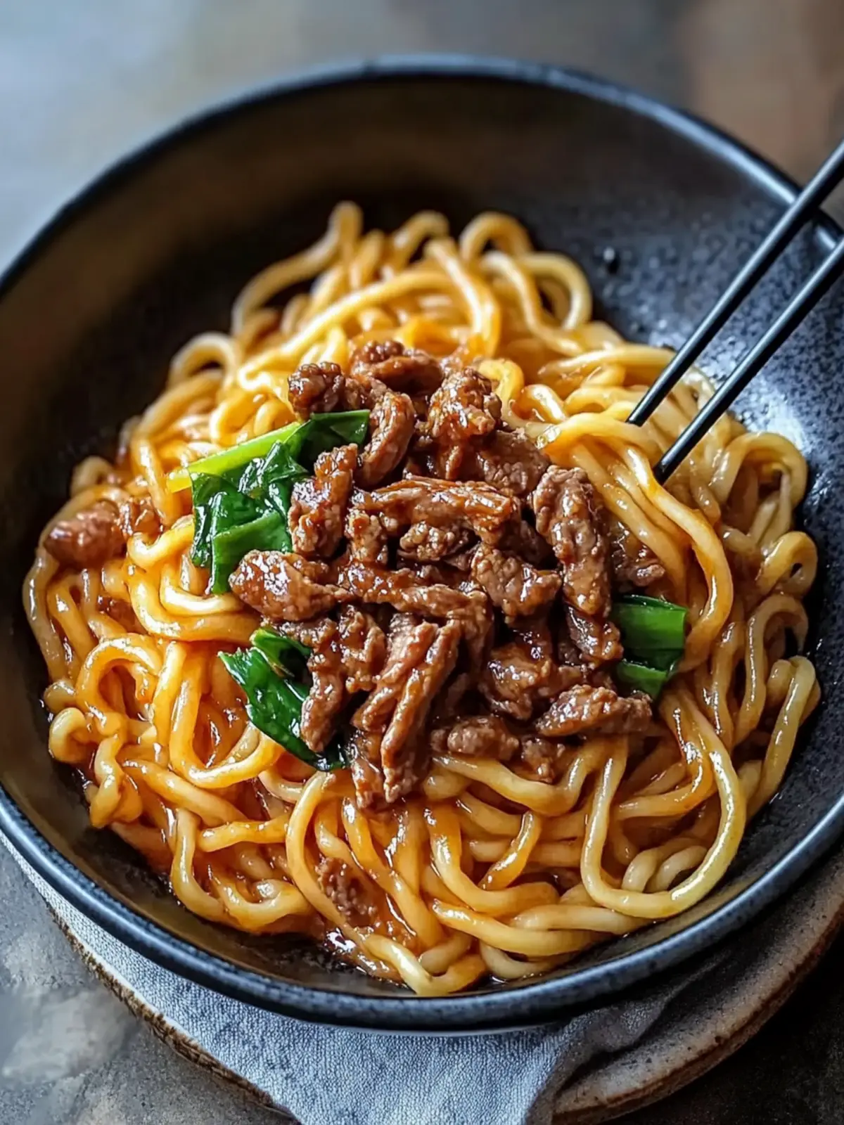 30-Minuten Mongolische Rindfleisch Nudeln