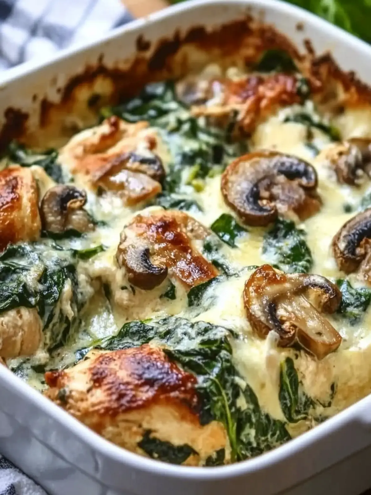 Delicious Low Carb Hähnchen Spinat Pilz Auflauf für Genuss ohne Reue 2 Delicious Low Carb Chicken Spinach Mushroom Casserole