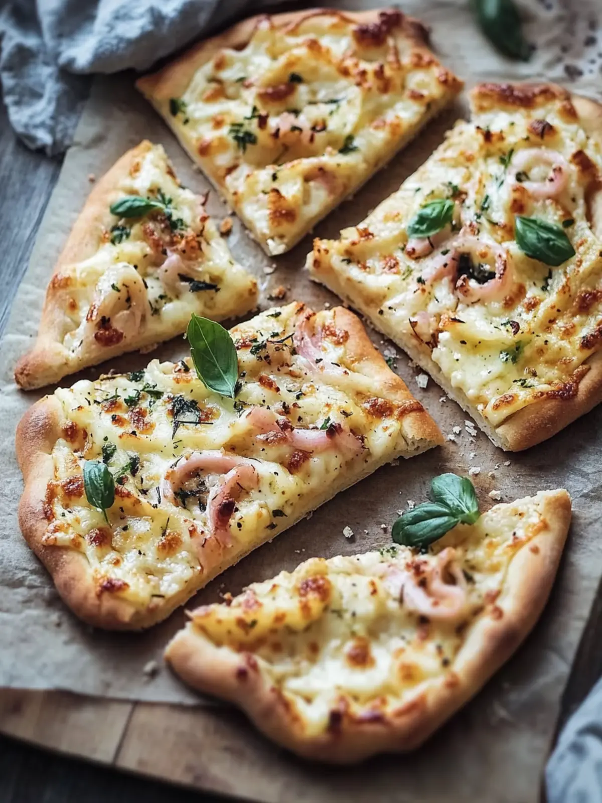 Flammkuchen mit Brezeln – Der perfekte Party-Snack! 2 Flammkuchen mit Brezeln