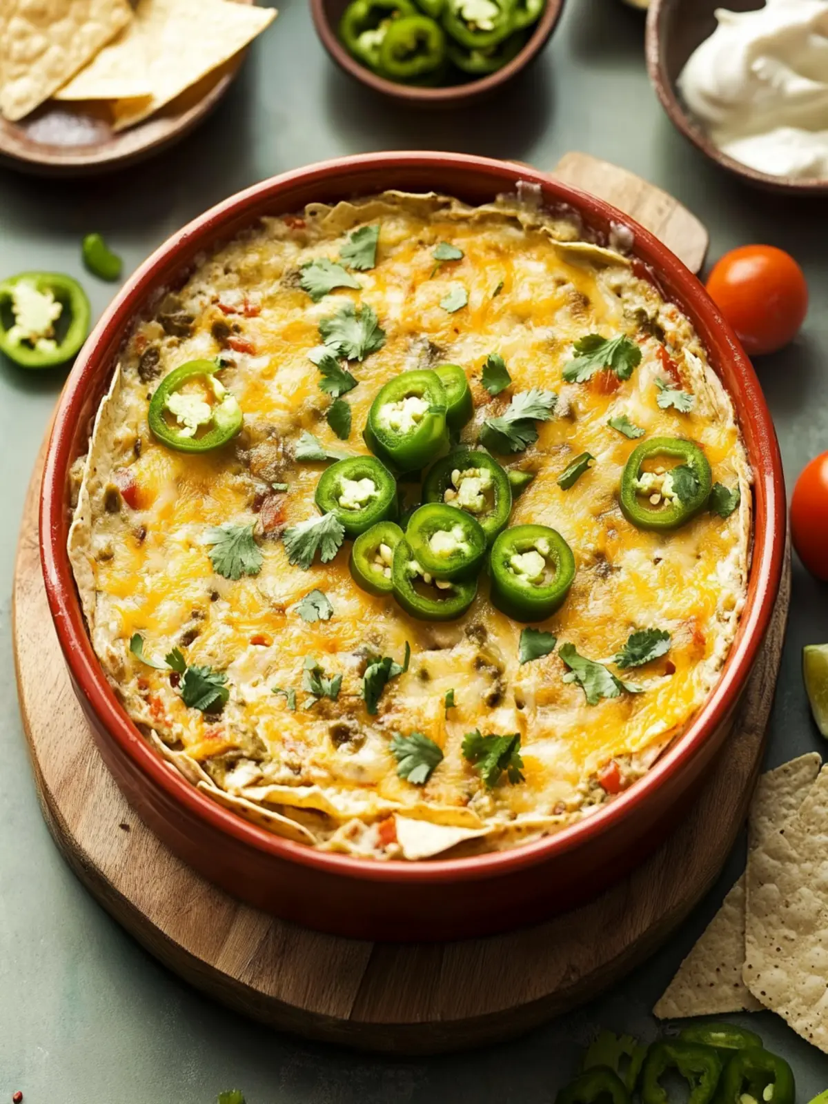 Grüner Chili Hühnchen Enchilada Dip – Der perfekte Partyhit 5 Grüner Chili Hühnchen Enchilada Dip