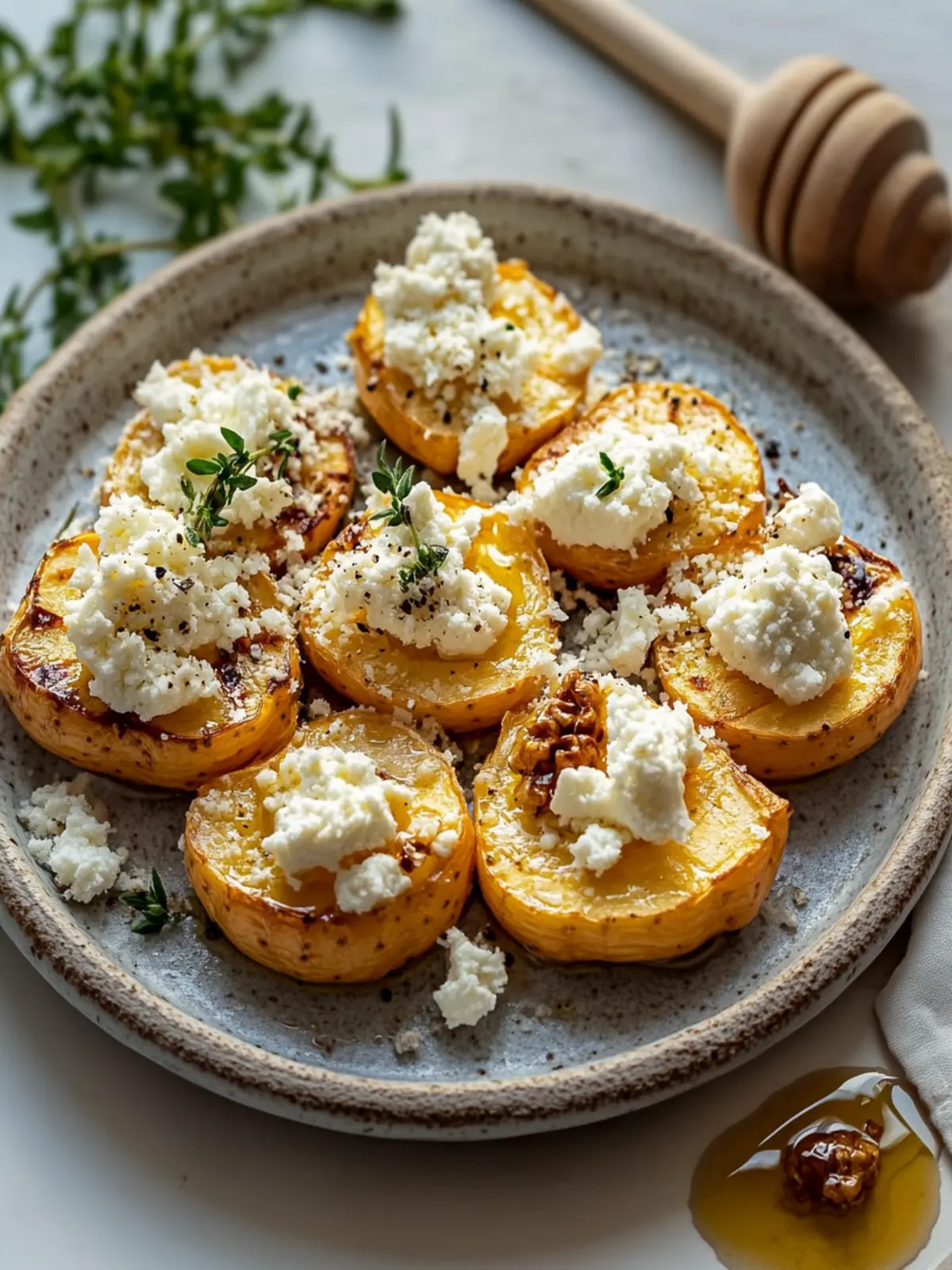 Honig-Feta Süßkartoffel-Runden: Der Hit für deinen Tisch 2 Honig-Feta Süßkartoffel-Runden