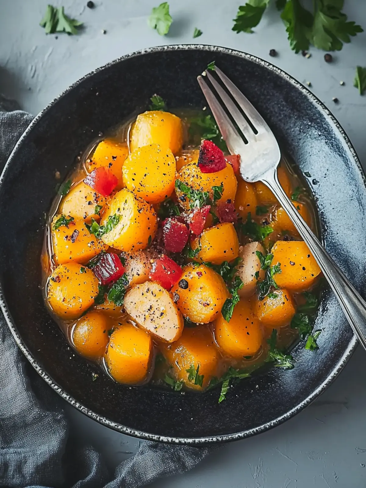 Herzhafter Kartoffel Kürbis Eintopf für gemütliche Abende 4 Kartoffel Kürbis Eintopf