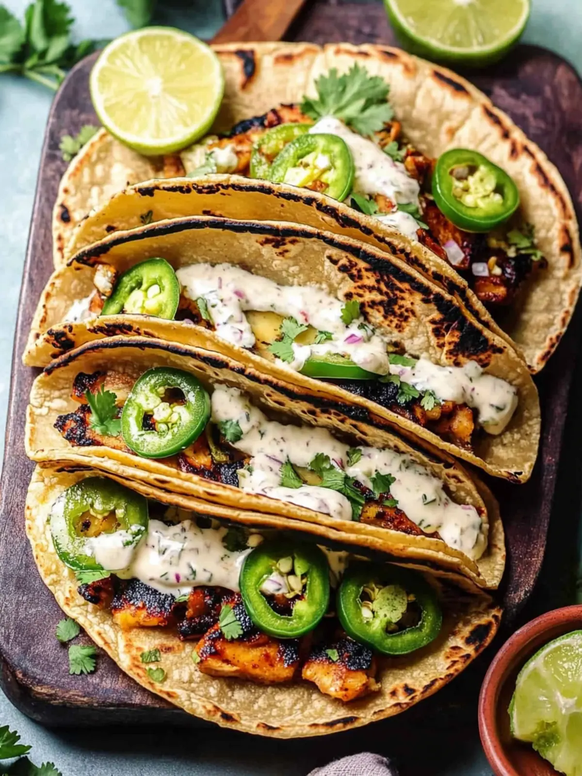 Knusprige schwarze Bohnen-Tacos mit erfrischender Aioli 2 Knusprige schwarze Bohnen-Tacos mit Jalapeño-Koriander-Aioli