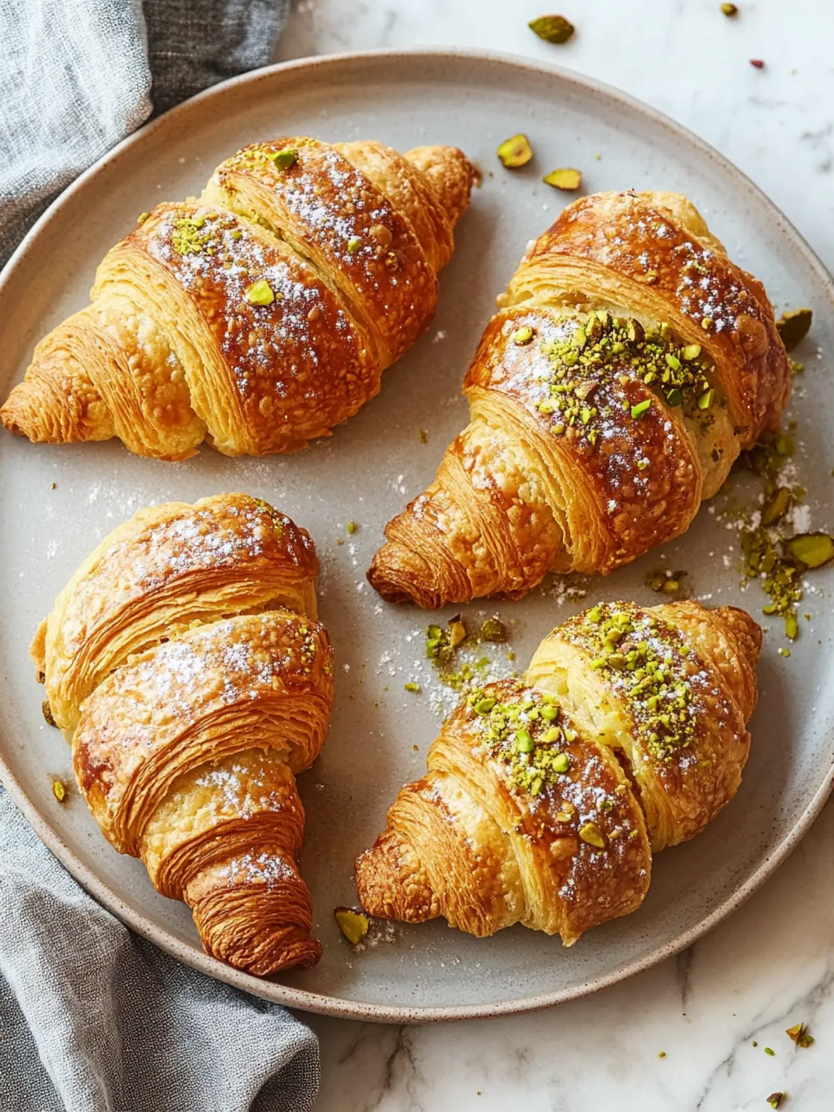 Vegane Pistaziencreme-Croissants: Köstlicher Genuss in 60 Minuten 3 Vegane Pistaziencreme-Croissants
