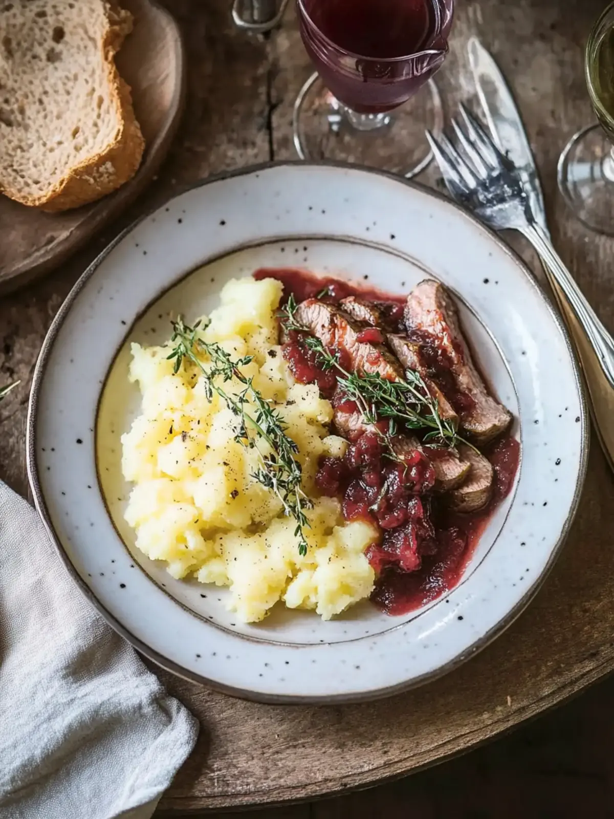 Barbarie-Entenbrust mit Rotweinsauce und Kartoffelpüree für Festtage 5 Barbarie-Entenbrust mit Rotweinsauce und Kartoffelpüree