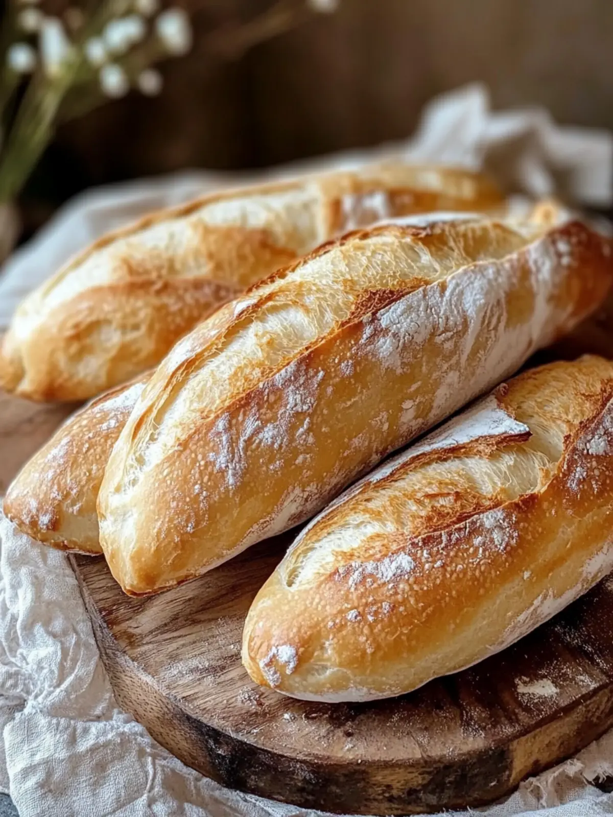 Mini Baguette-Brötchen: Frisch gebacken und unwiderstehlich lecker 2 Mini Baguette-Brötchen