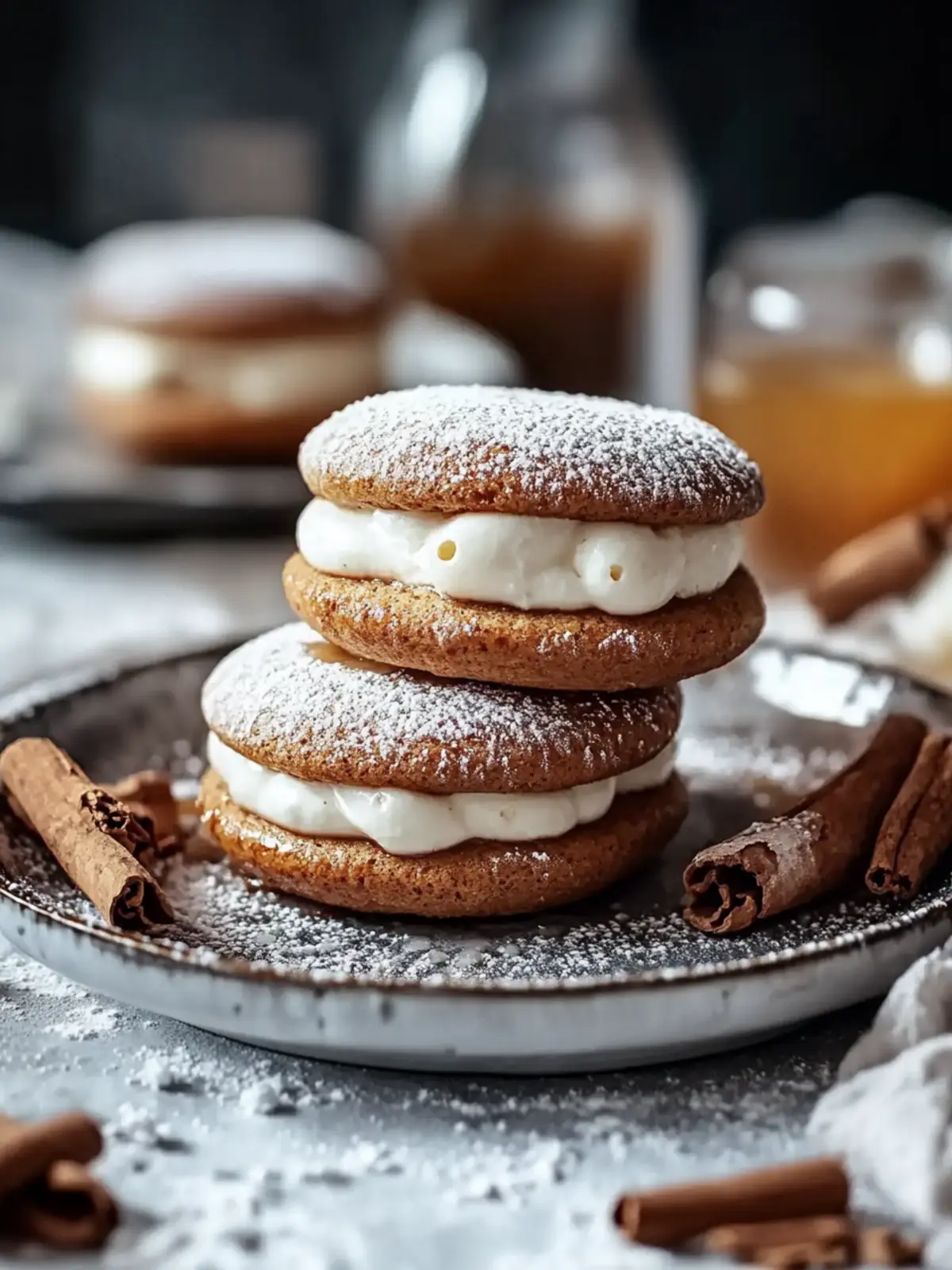 Apfelwein Whoopie-Pie-Kekse mit Karamell für Herbstzauber 4 Apfelwein Whoopie-Pie-Kekse mit Karamell